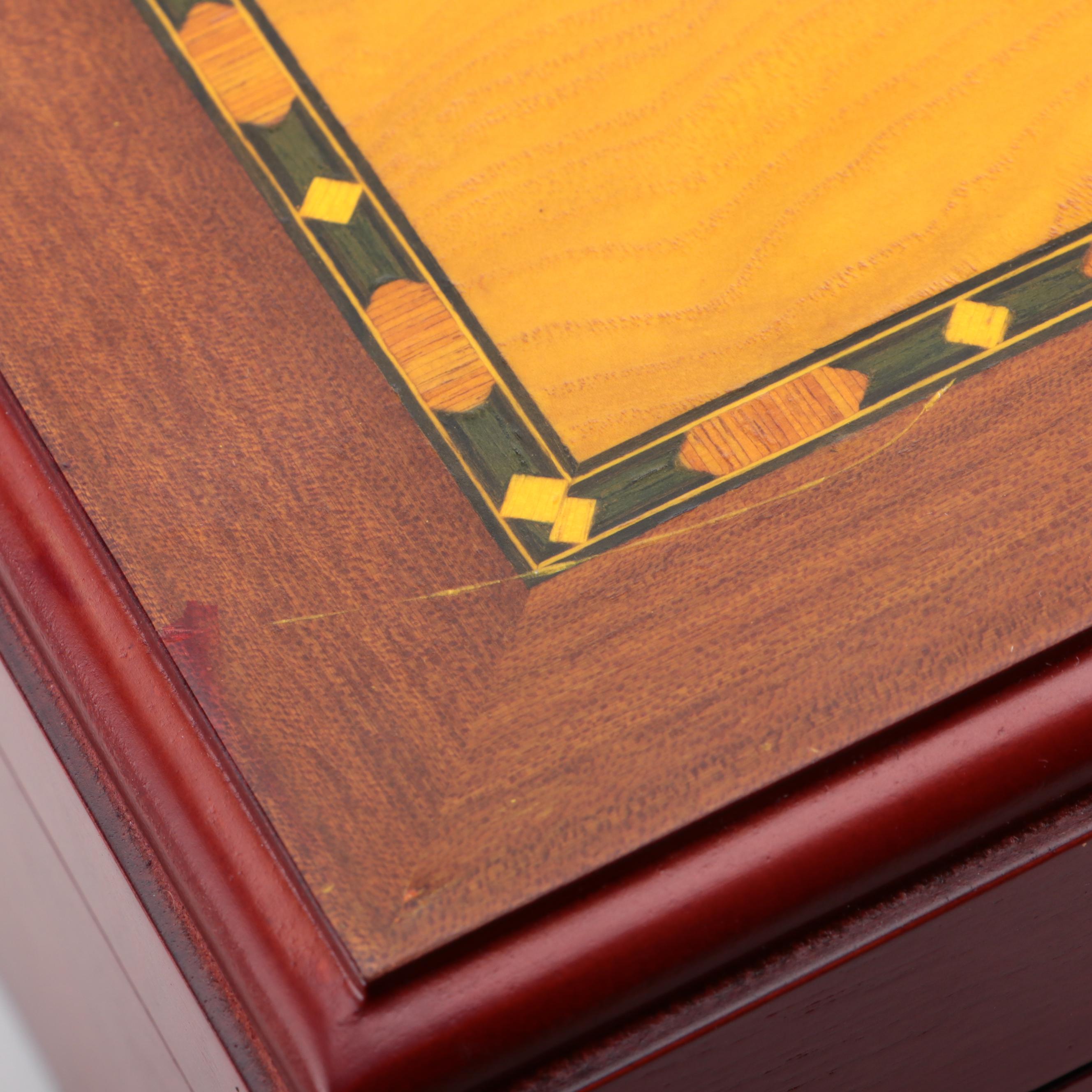 Wooden Cigar Humidor with Key and More