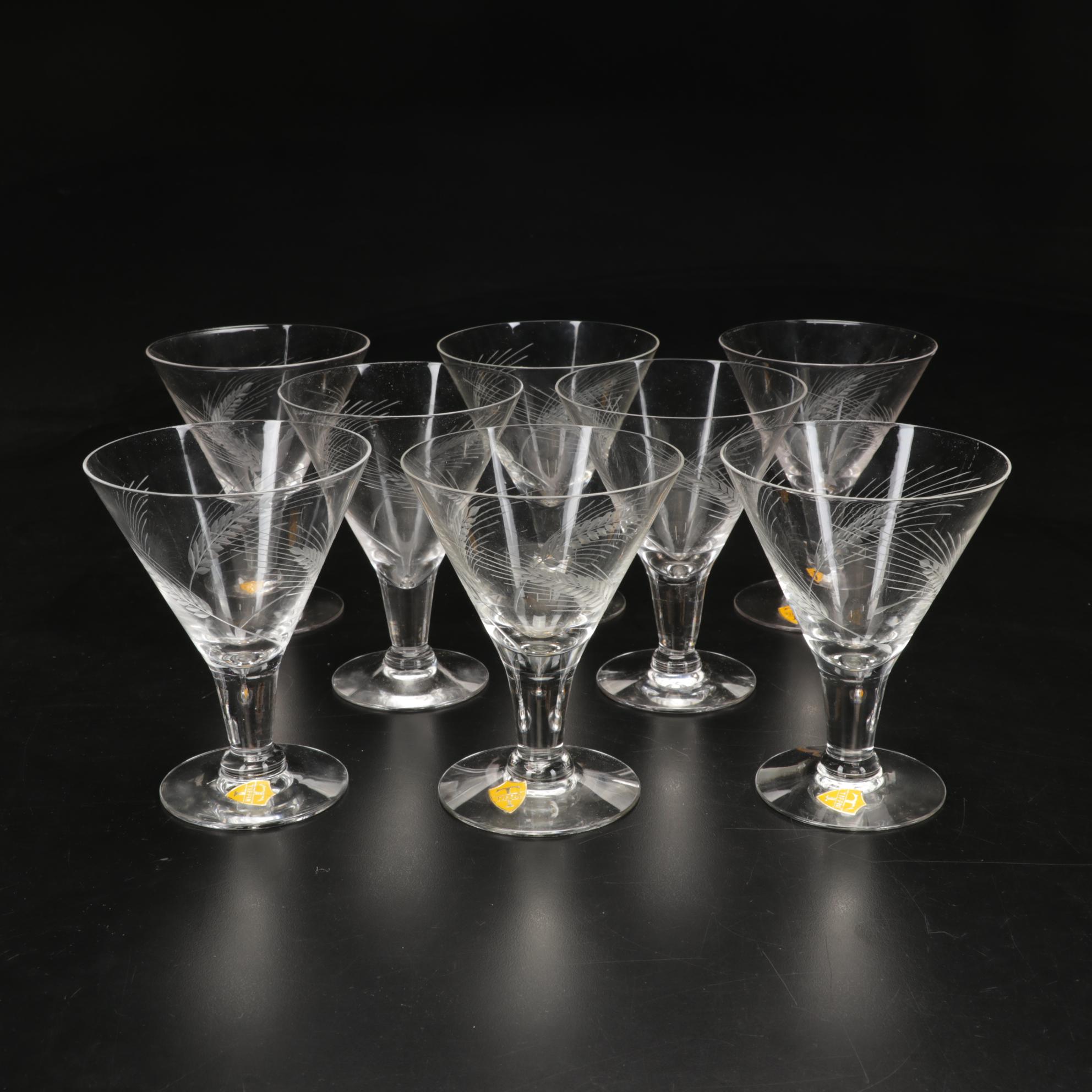 Tiffin-Franciscan "Silver Wheat" Stemware, Mid to Late 20th Century