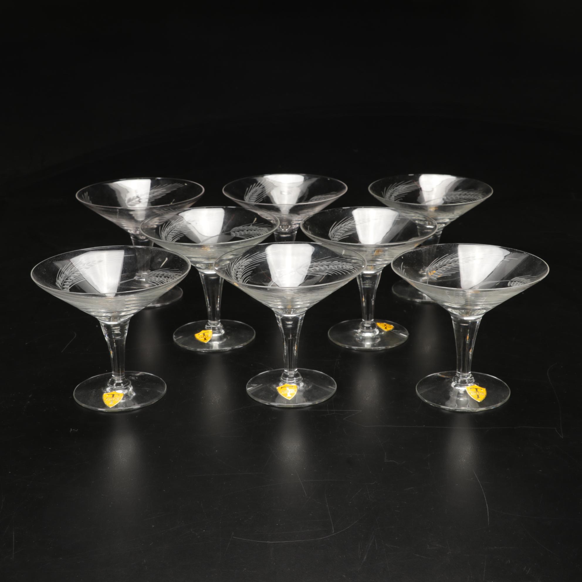 Tiffin-Franciscan "Silver Wheat" Stemware, Mid to Late 20th Century