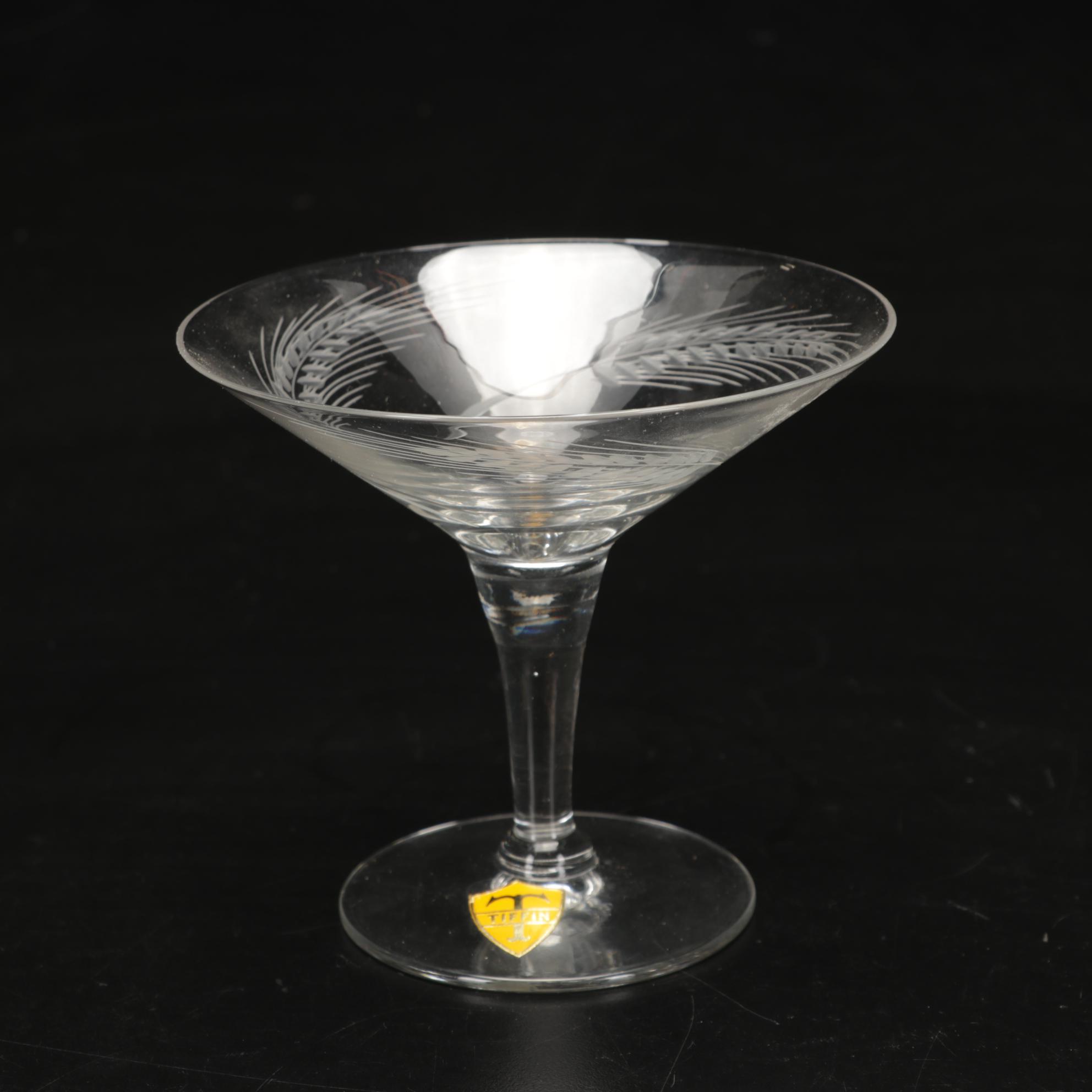 Tiffin-Franciscan "Silver Wheat" Stemware, Mid to Late 20th Century