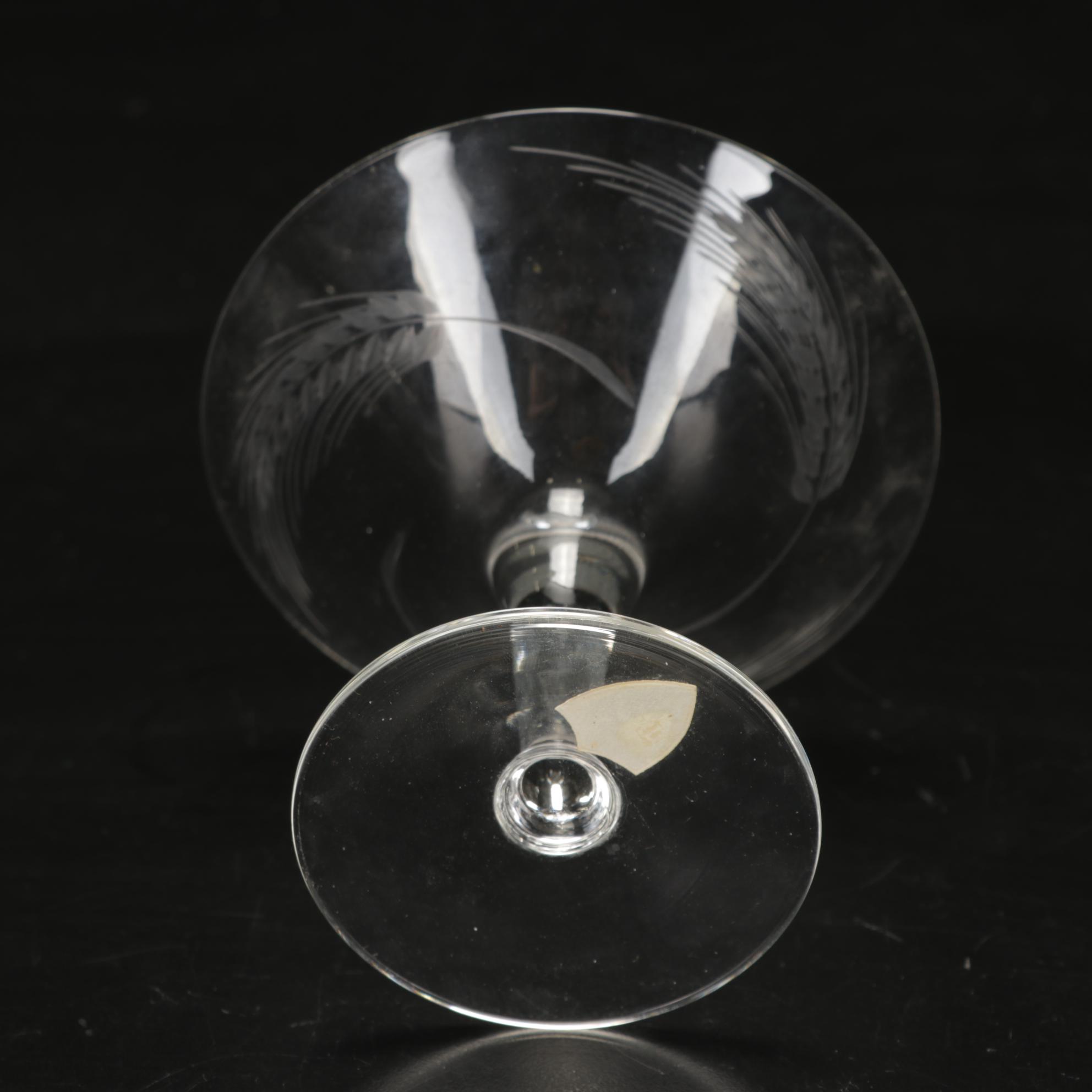 Tiffin-Franciscan "Silver Wheat" Stemware, Mid to Late 20th Century