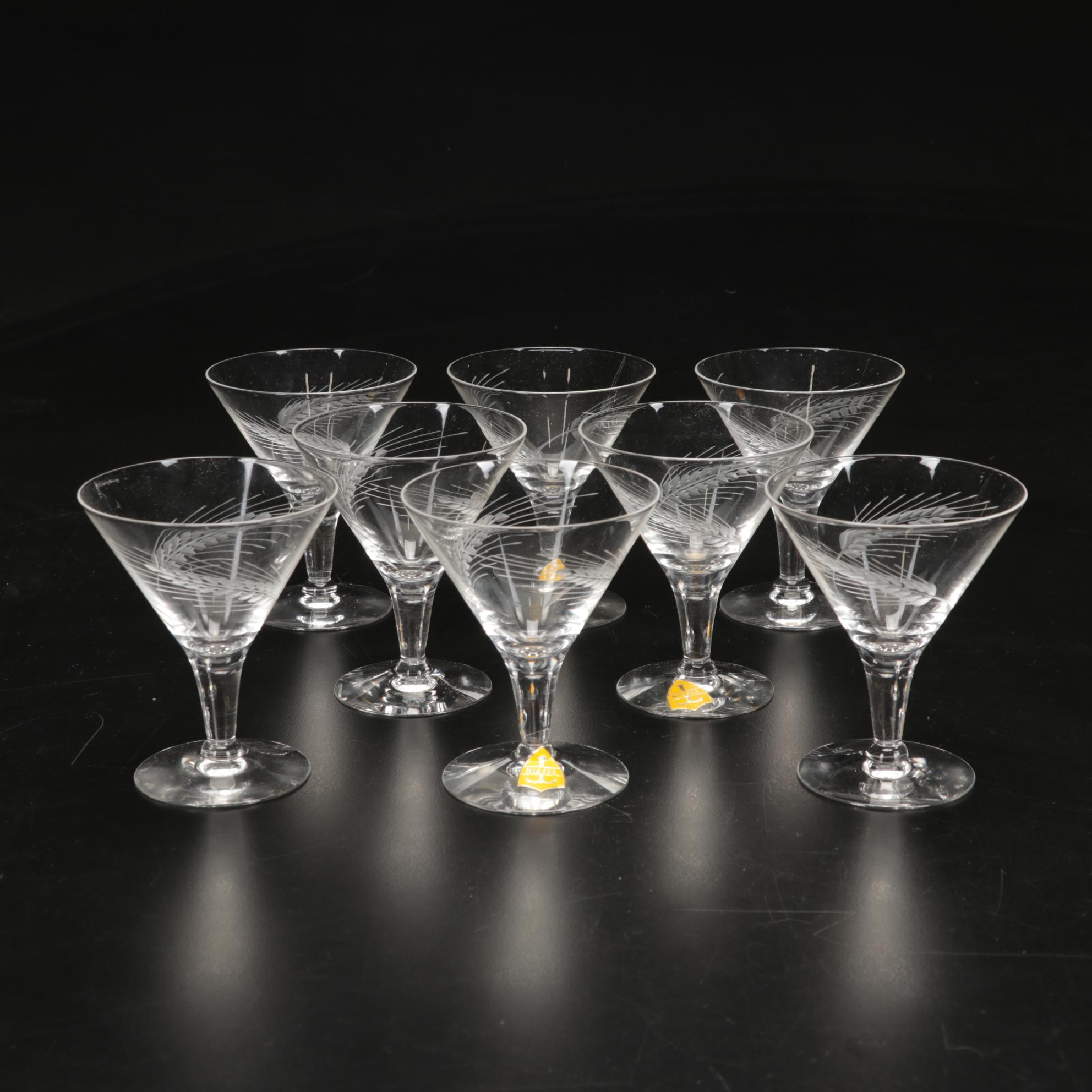 Tiffin-Franciscan "Silver Wheat" Stemware, Mid to Late 20th Century