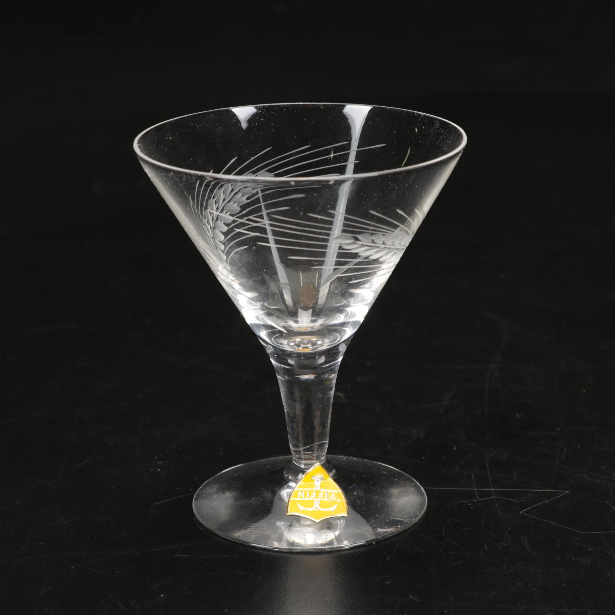 Tiffin-Franciscan "Silver Wheat" Stemware, Mid to Late 20th Century