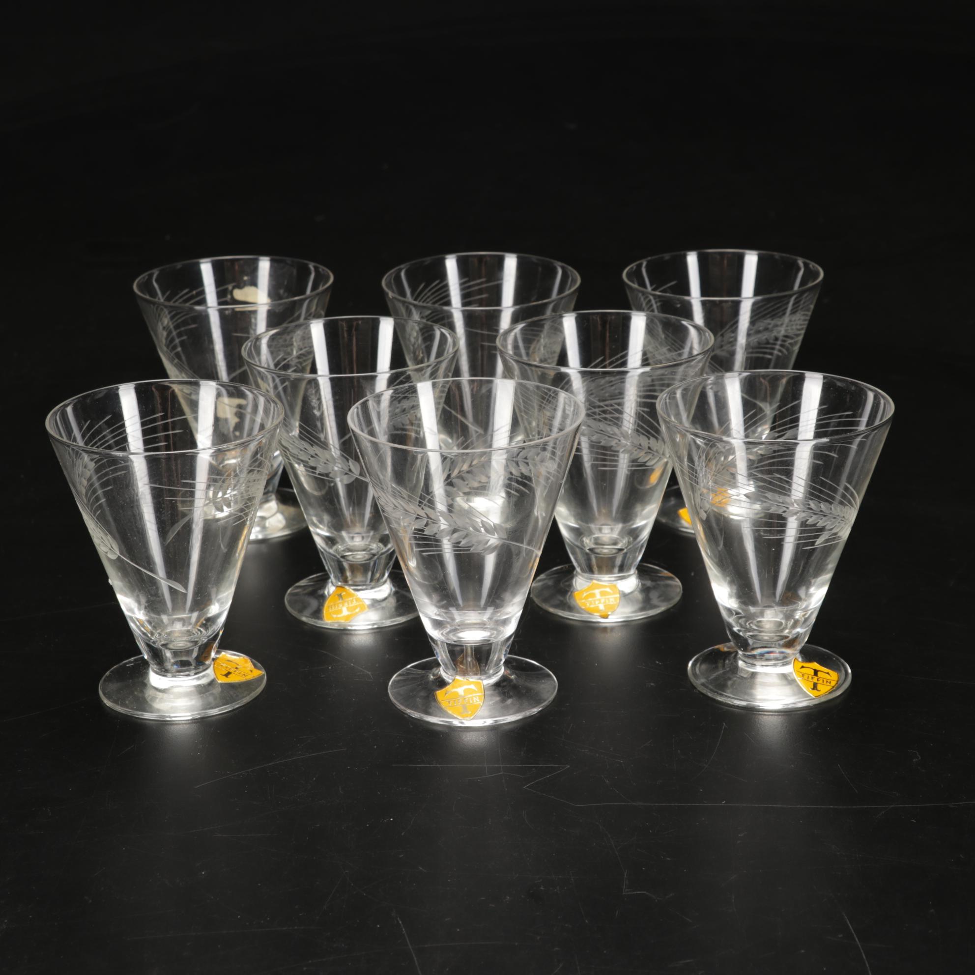 Tiffin-Franciscan "Silver Wheat" Stemware, Mid to Late 20th Century