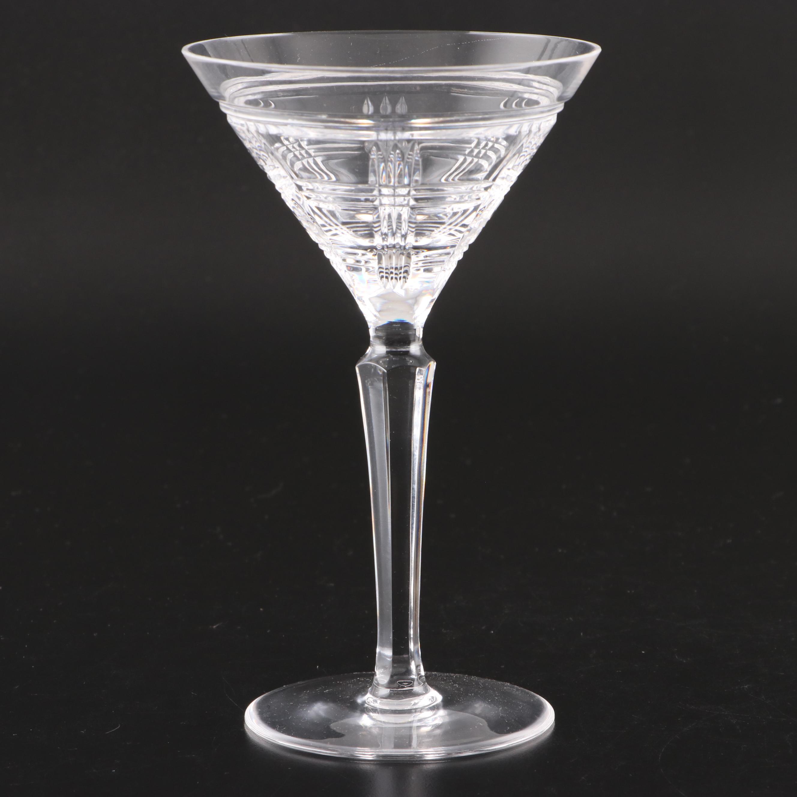Ralph Lauren Crystal "Hudson Plaid" Martini Glasses