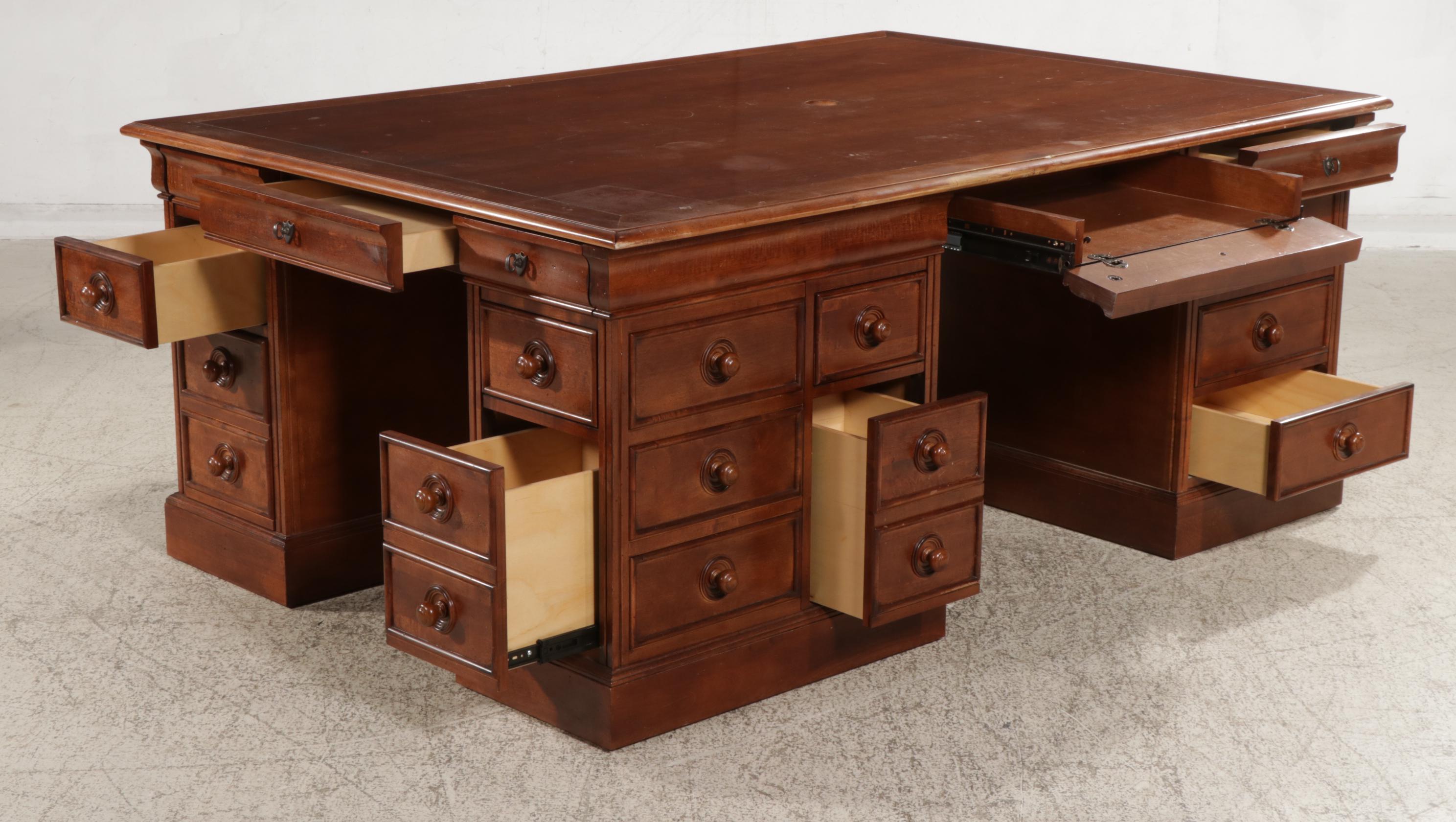 Stanley Furniture "Provincia" Executive Pedestal Desk