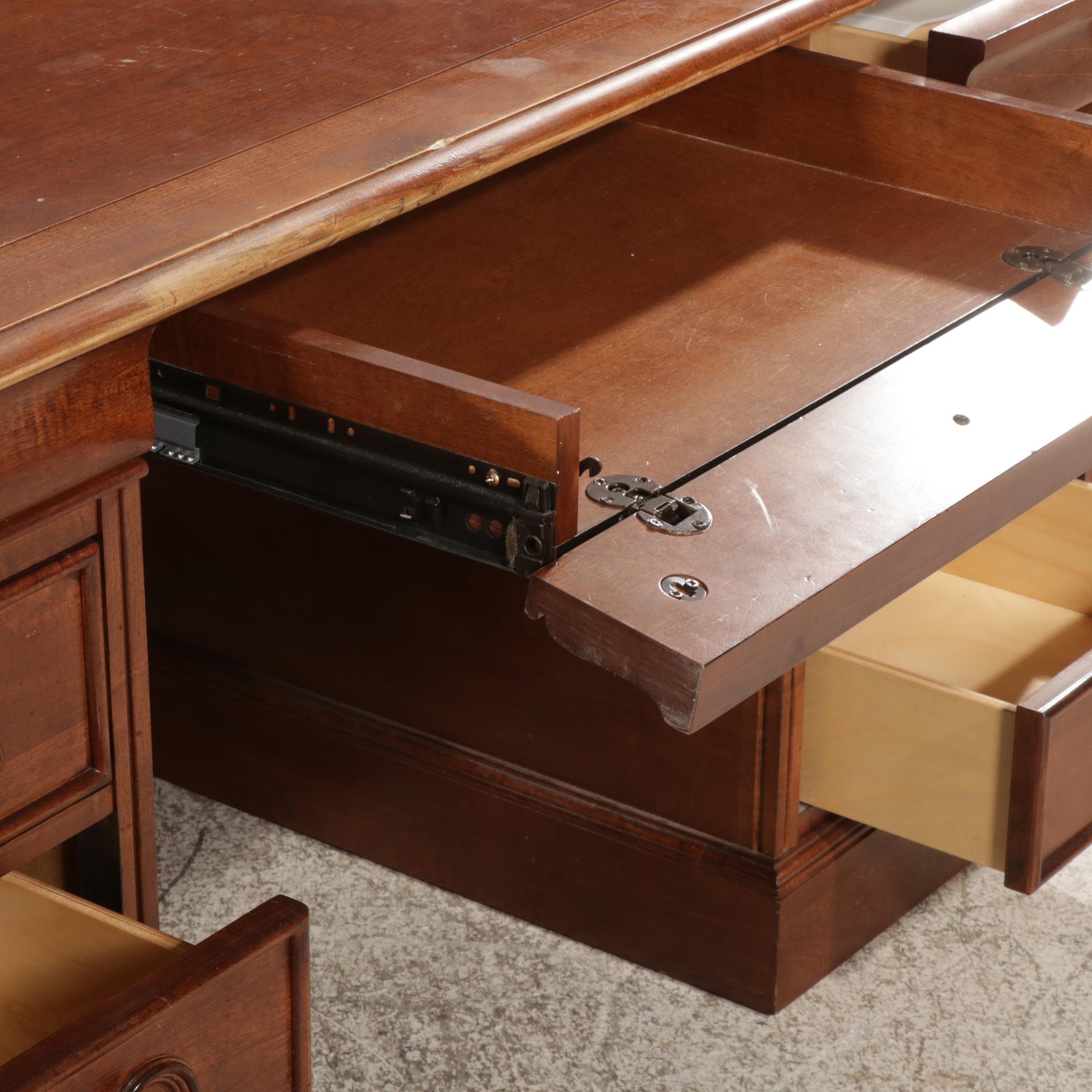 Stanley Furniture "Provincia" Executive Pedestal Desk