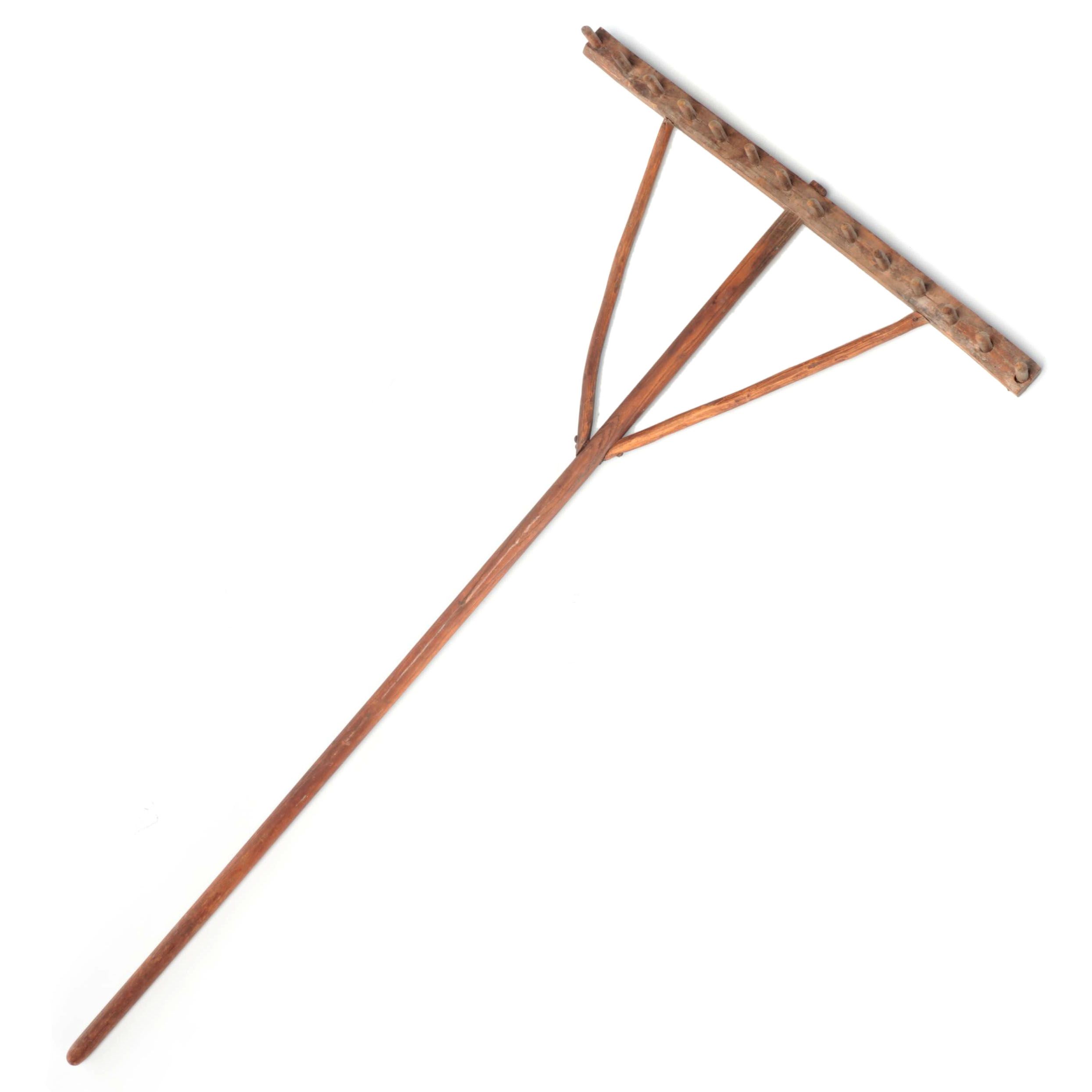 French Primitive Style Oak Hay Rake