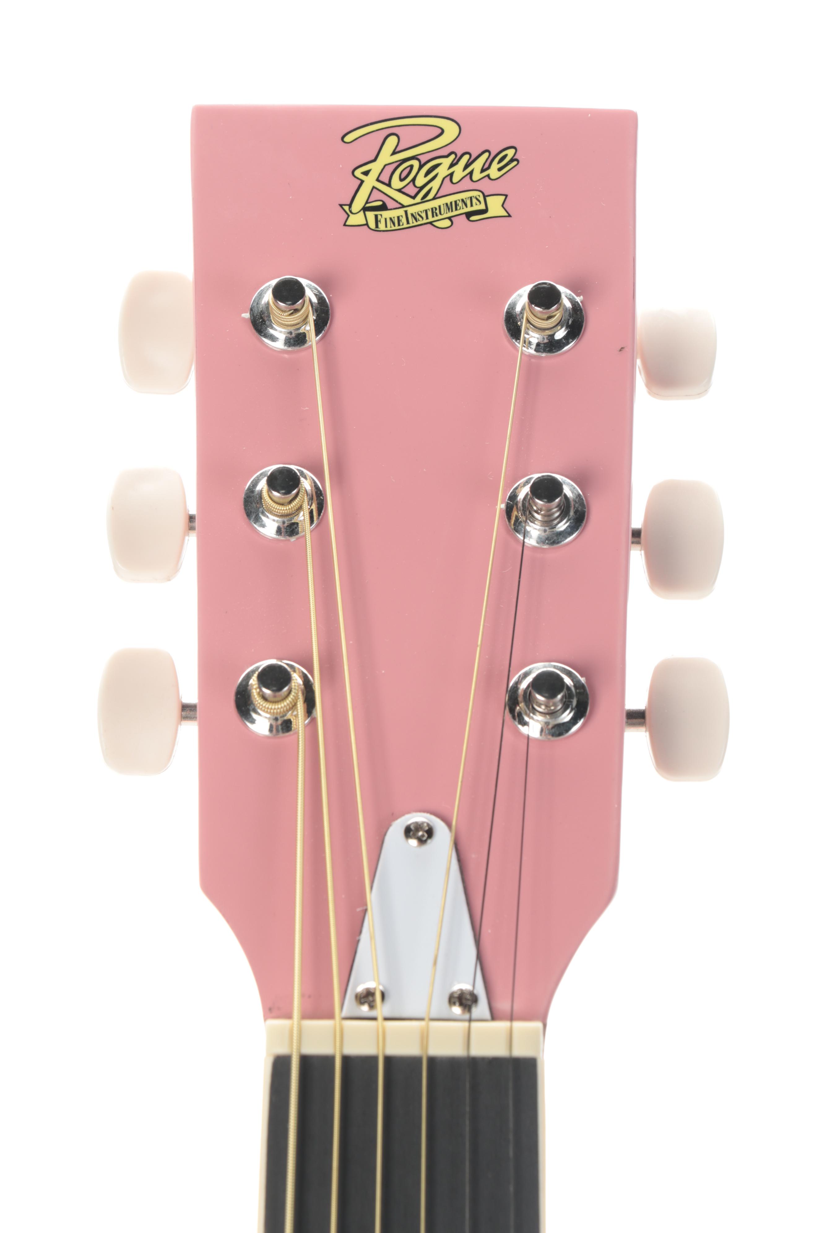 Rogue Taylor Swift Model Pink Acoustic Guitar With Signed Pick Guard