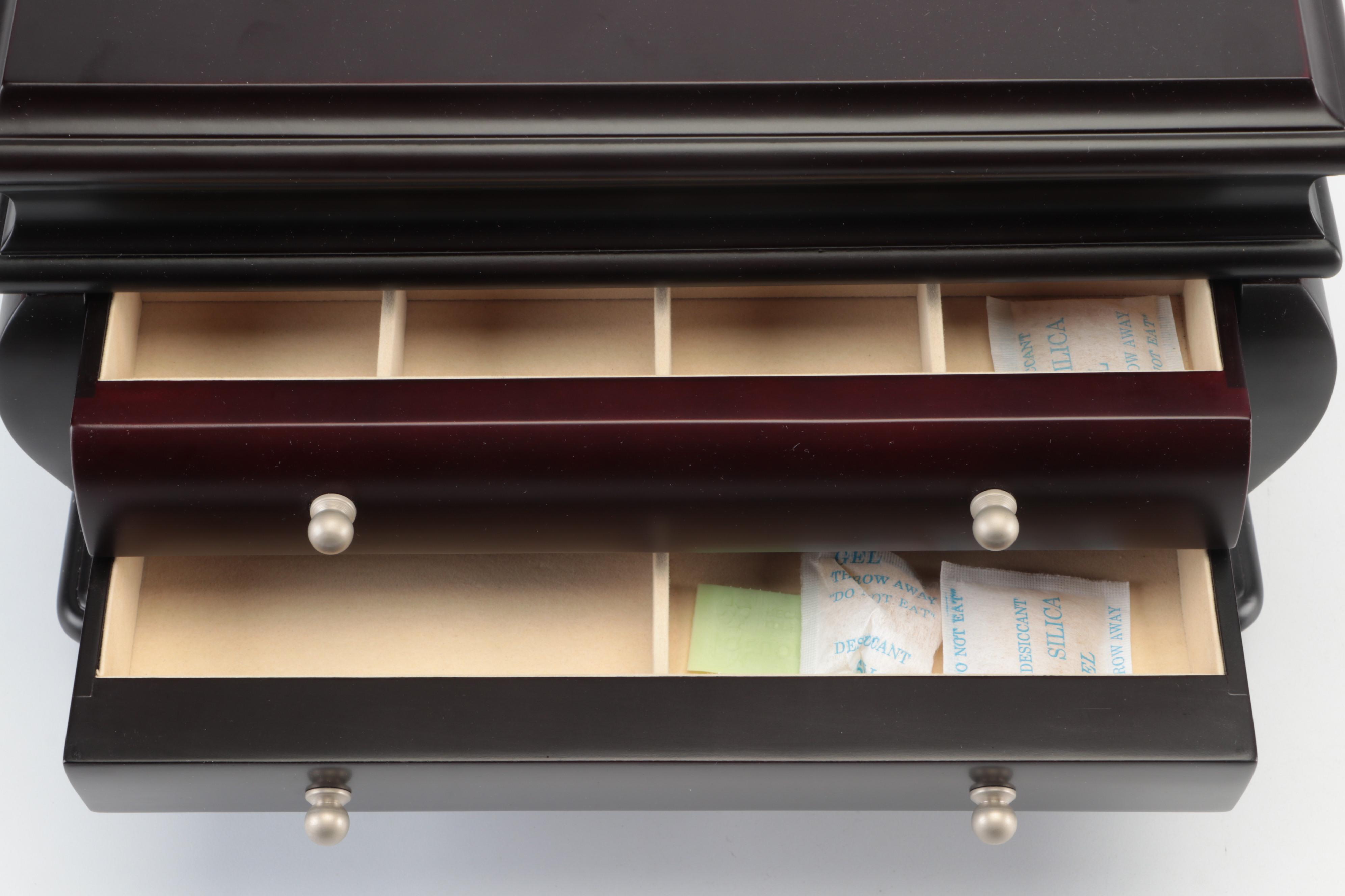 Things Remembered Three-Drawer Wooden Jewelry Box