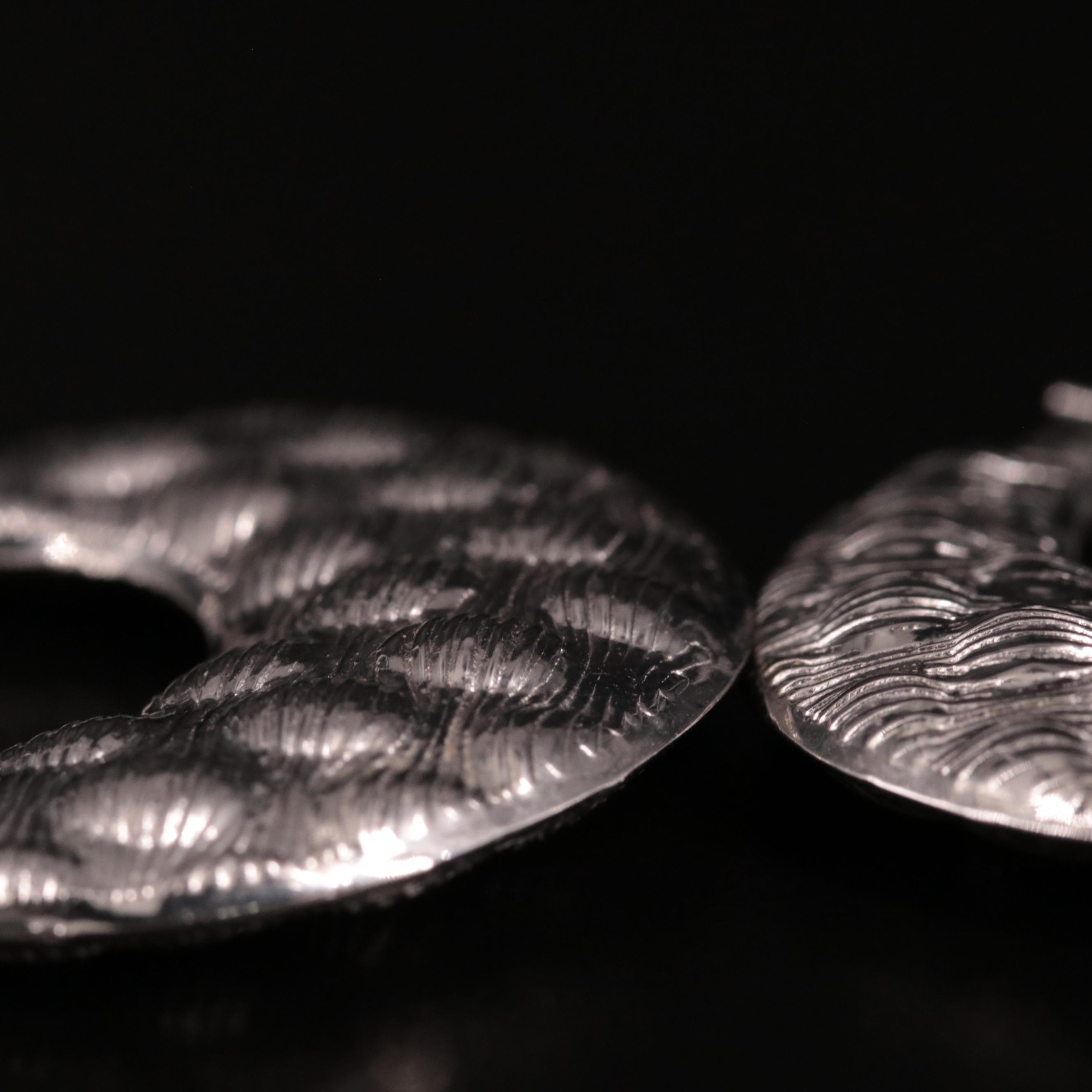 14K Puffed Hoop Earrings