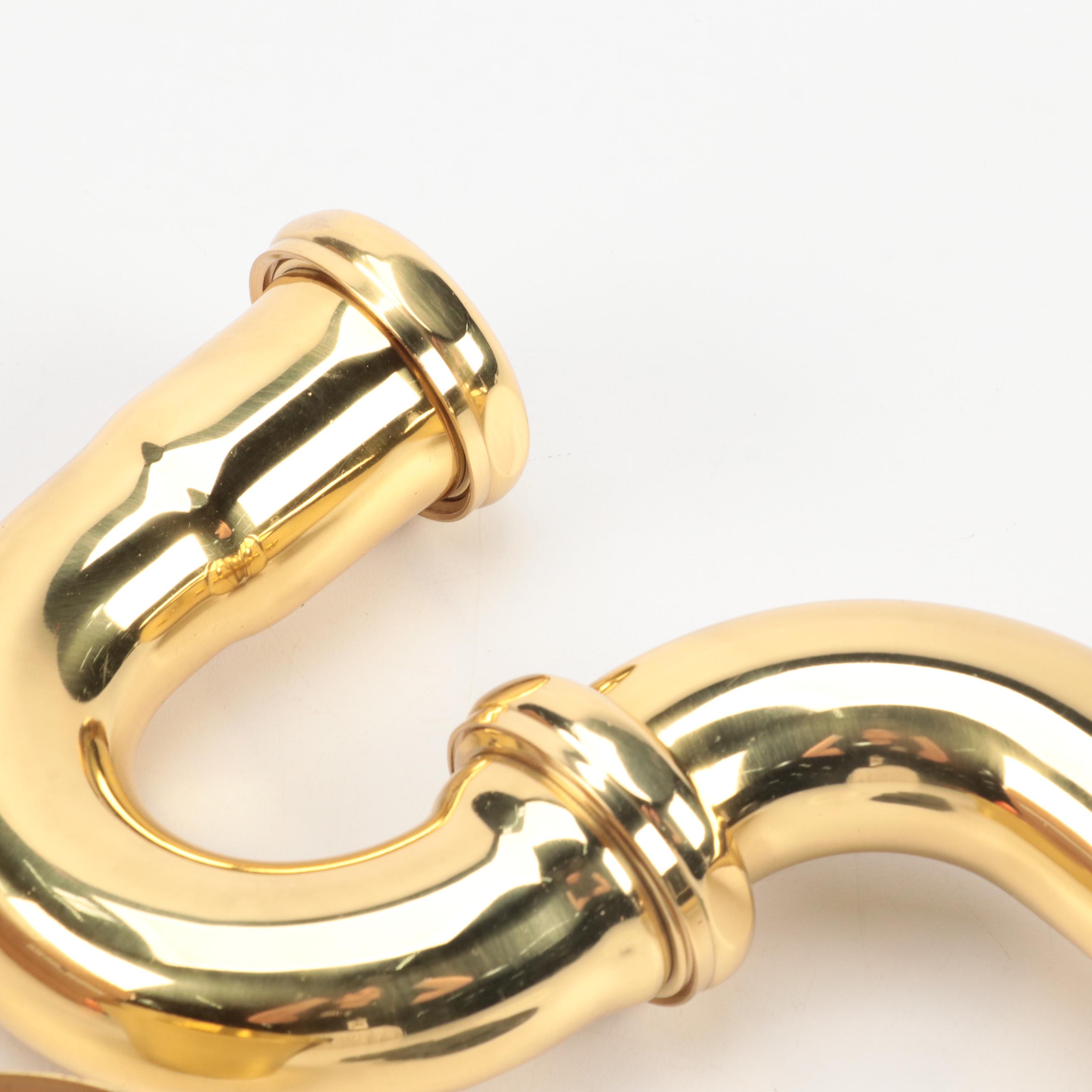 Bathroom Trim Kit with Extra Long P-Trap for Copper Pipe in Polished Brass