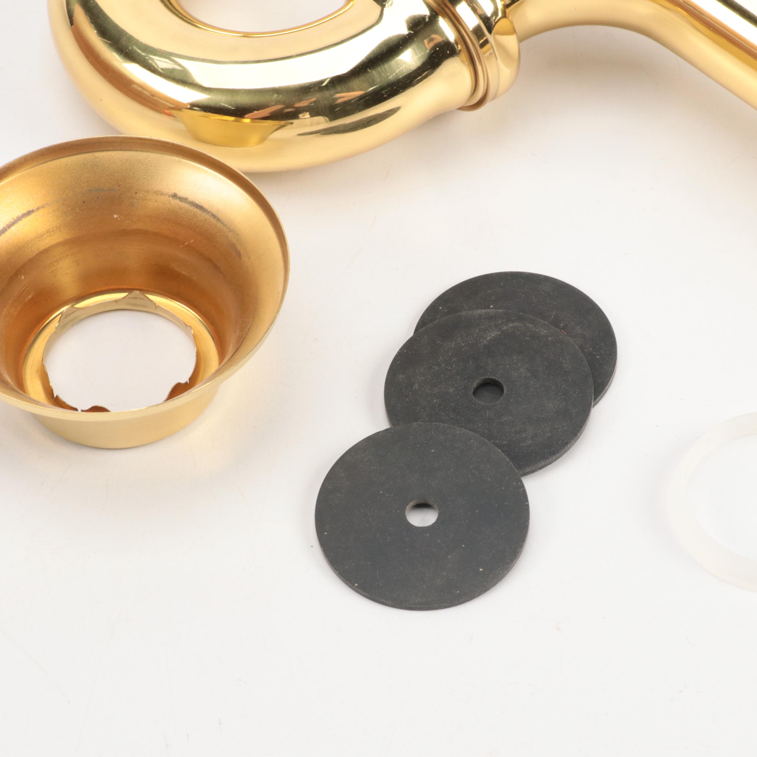 Bathroom Trim Kit with Extra Long P-Trap for Copper Pipe in Polished Brass