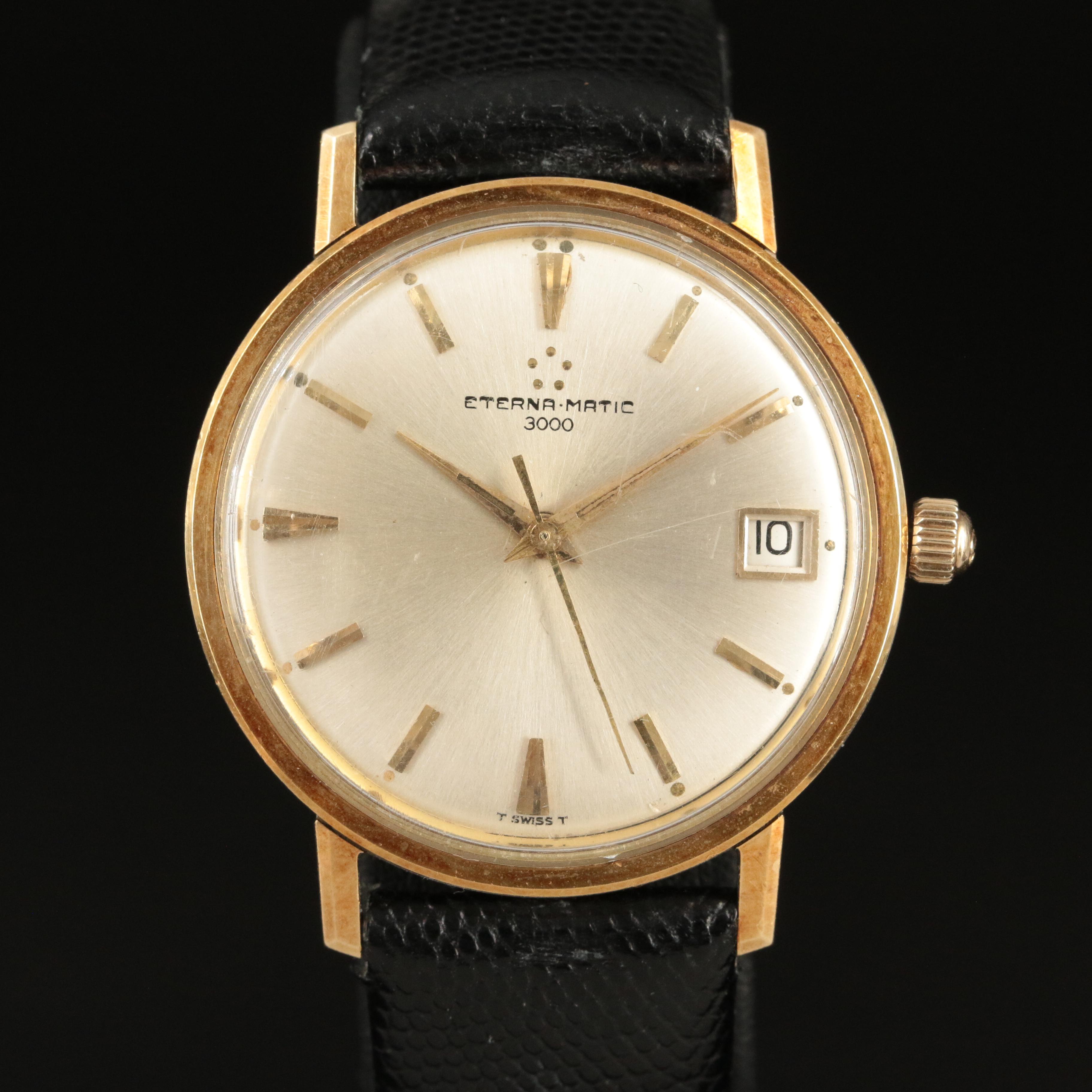 Vintage Eterna-Matic 3000 Gold-Capped Stainless Steel Watch