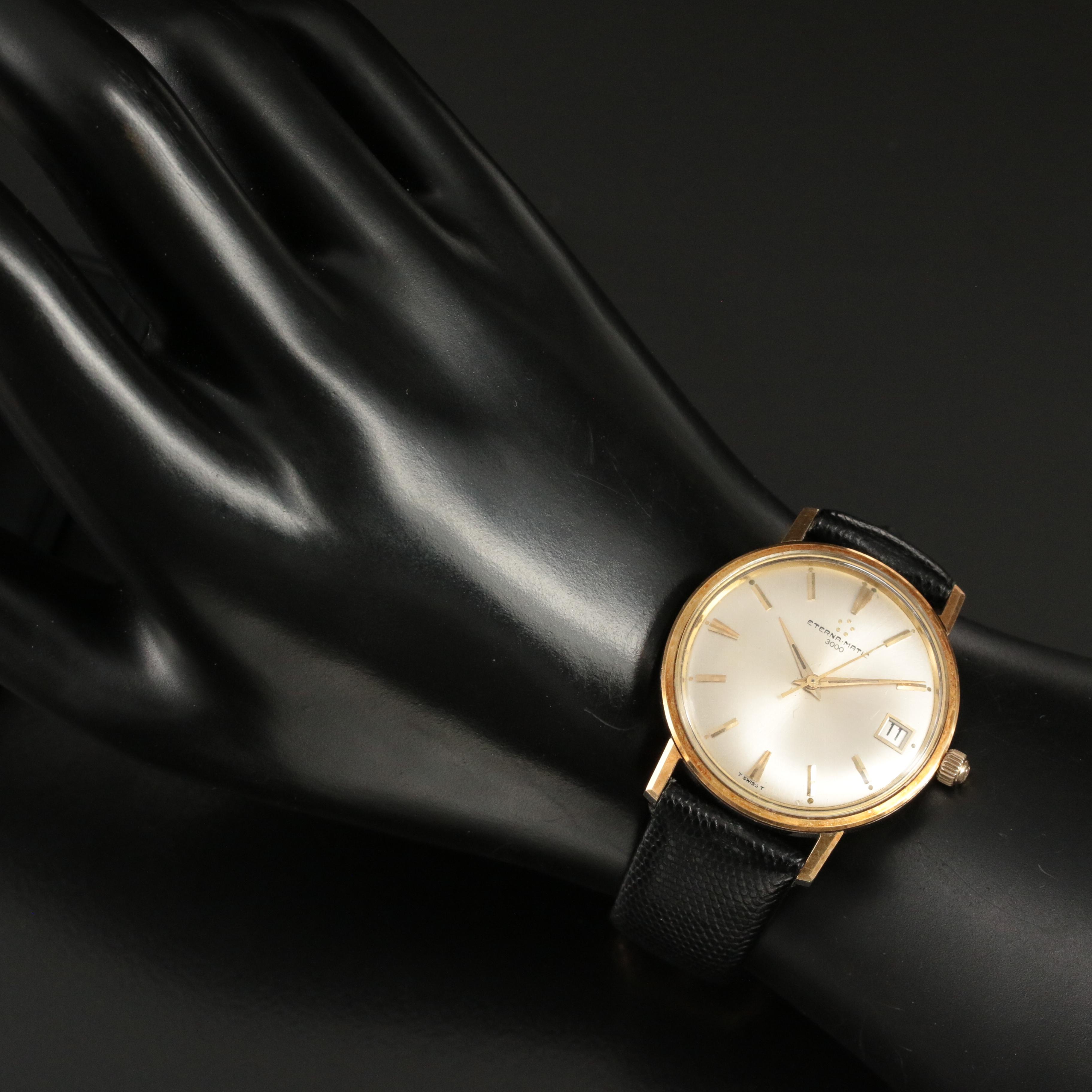 Vintage Eterna-Matic 3000 Gold-Capped Stainless Steel Watch