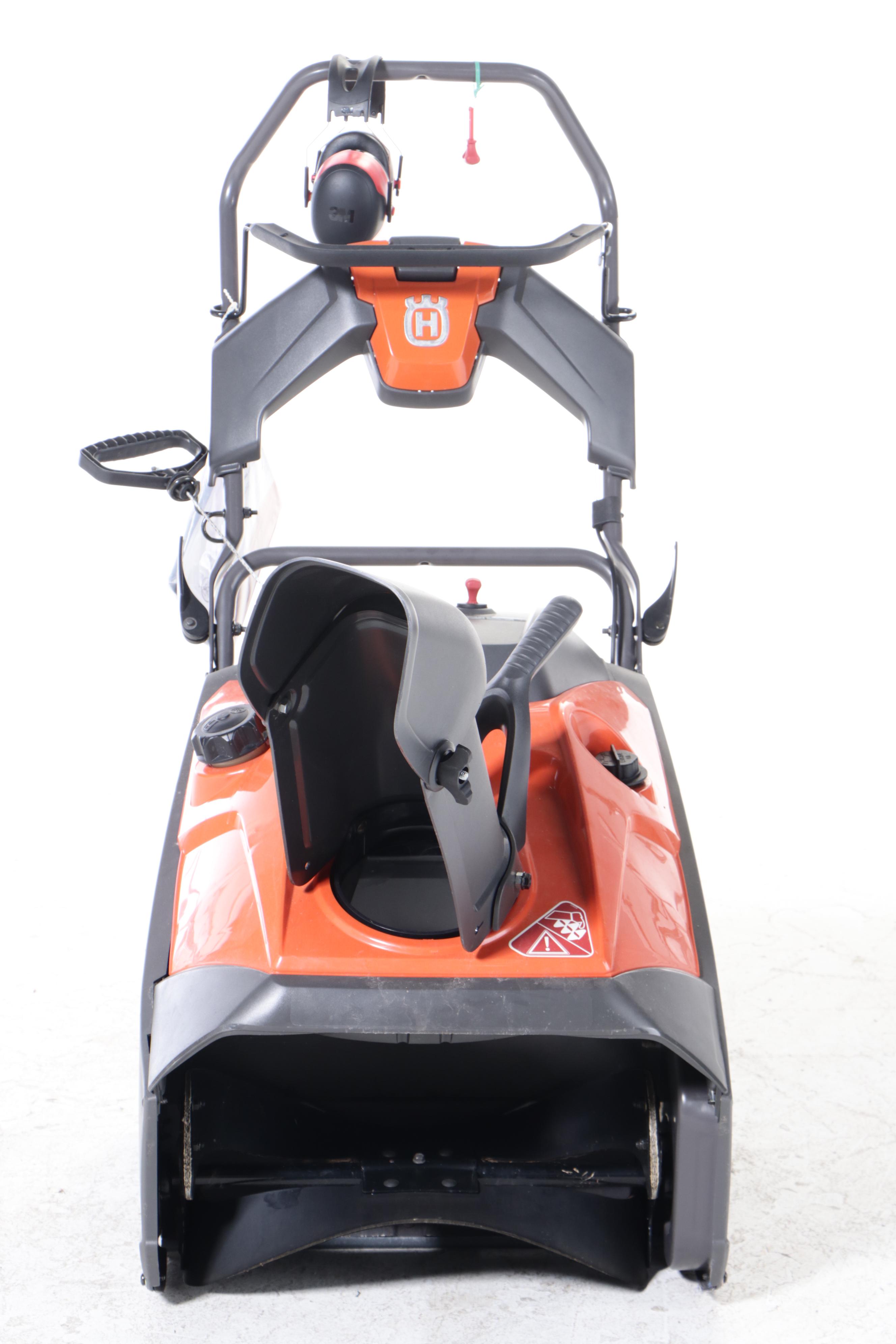 Husqvarna Gas-Powered Snow Blower With 3M Ear Muffs
