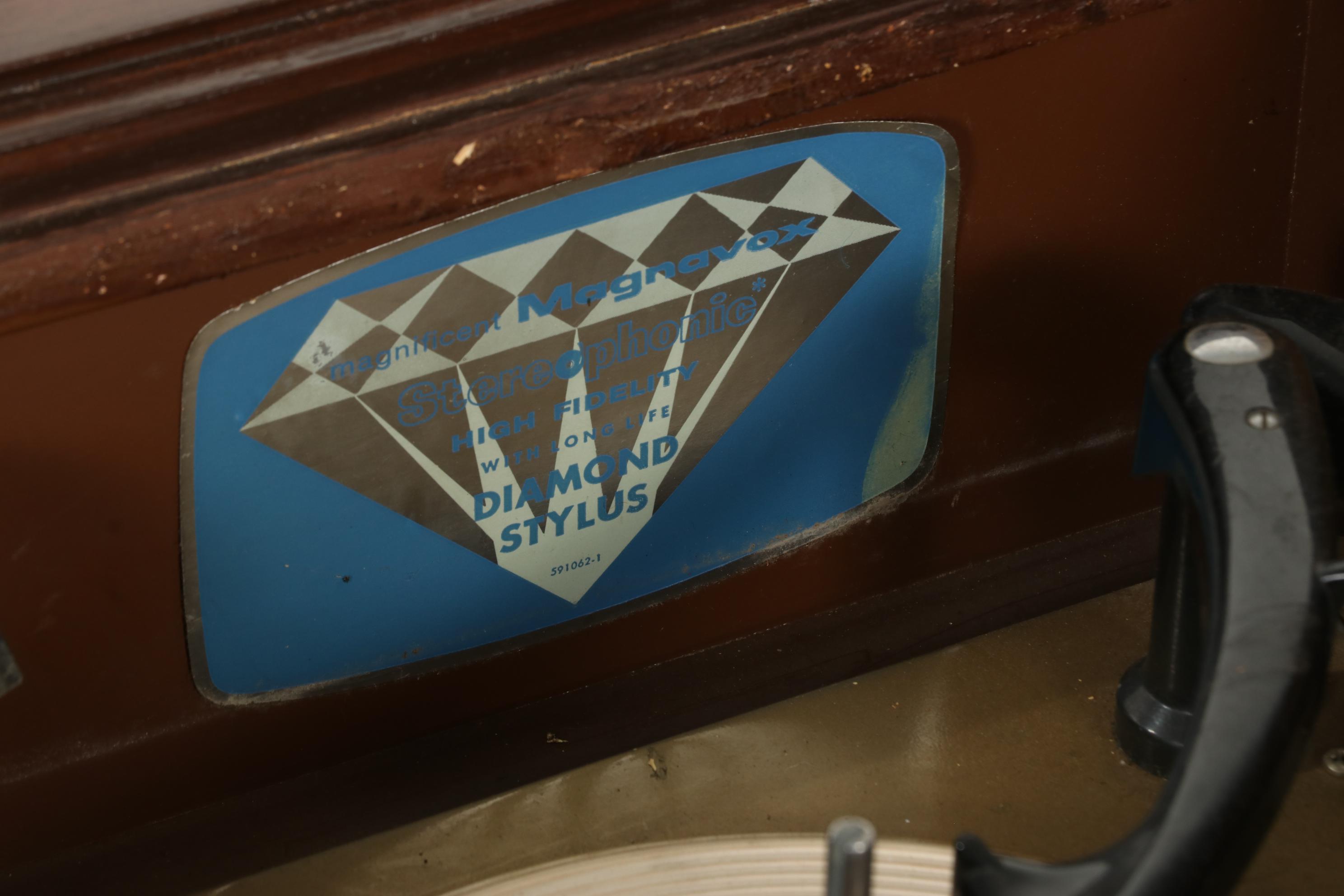 MCM Magnavox Combination Record Player and Radio in Cabinet