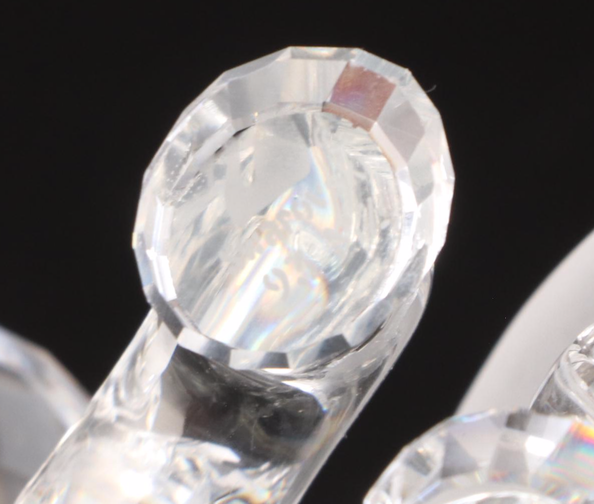 Swarovski Crystal Elephant and Hummingbird Figurines with Mirrored Stands