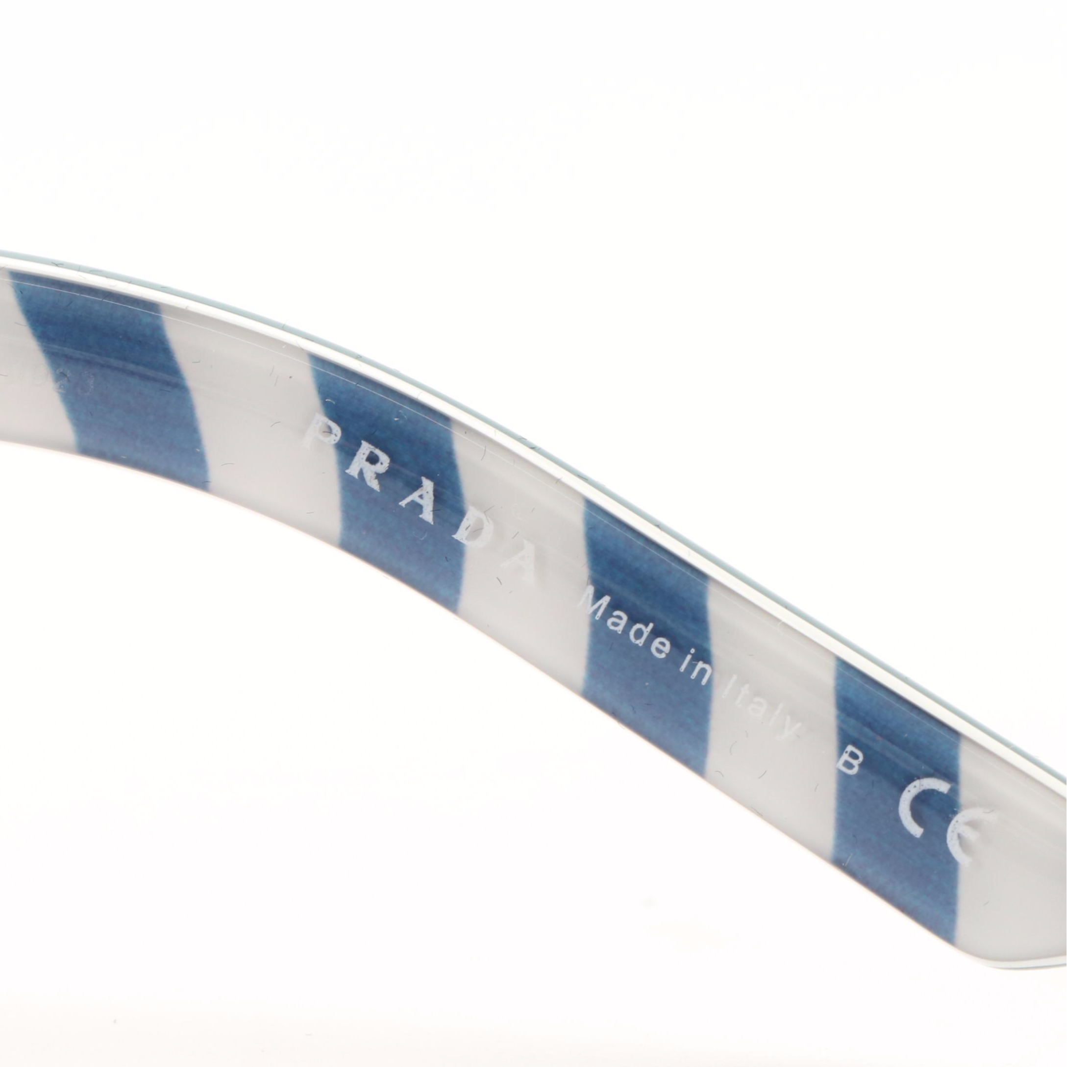 Prada PR03VS Green and Gray Camouflage Geometric Sunglasses with Case and Box