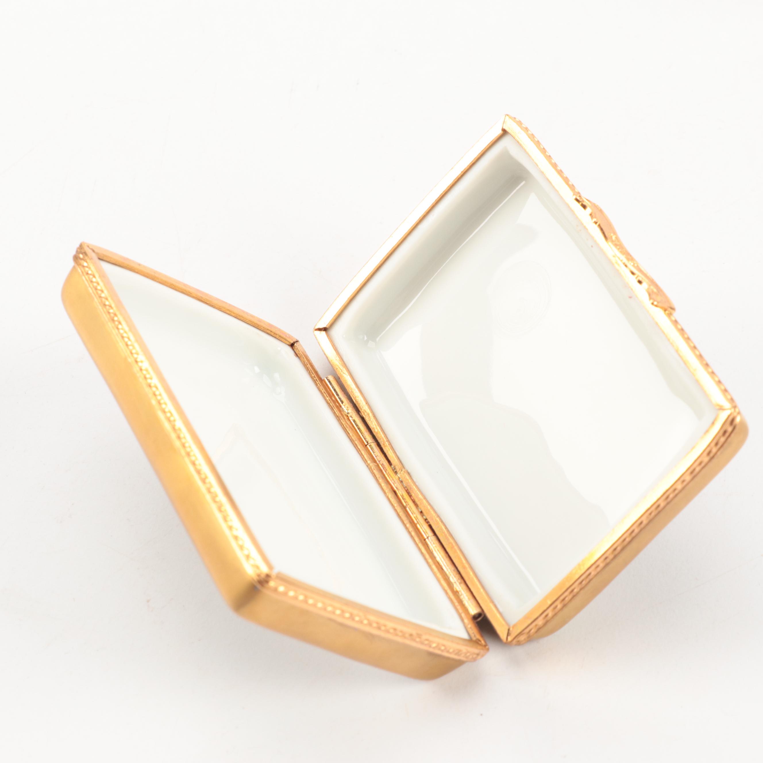 Hand-Painted Limoges Box with Easel