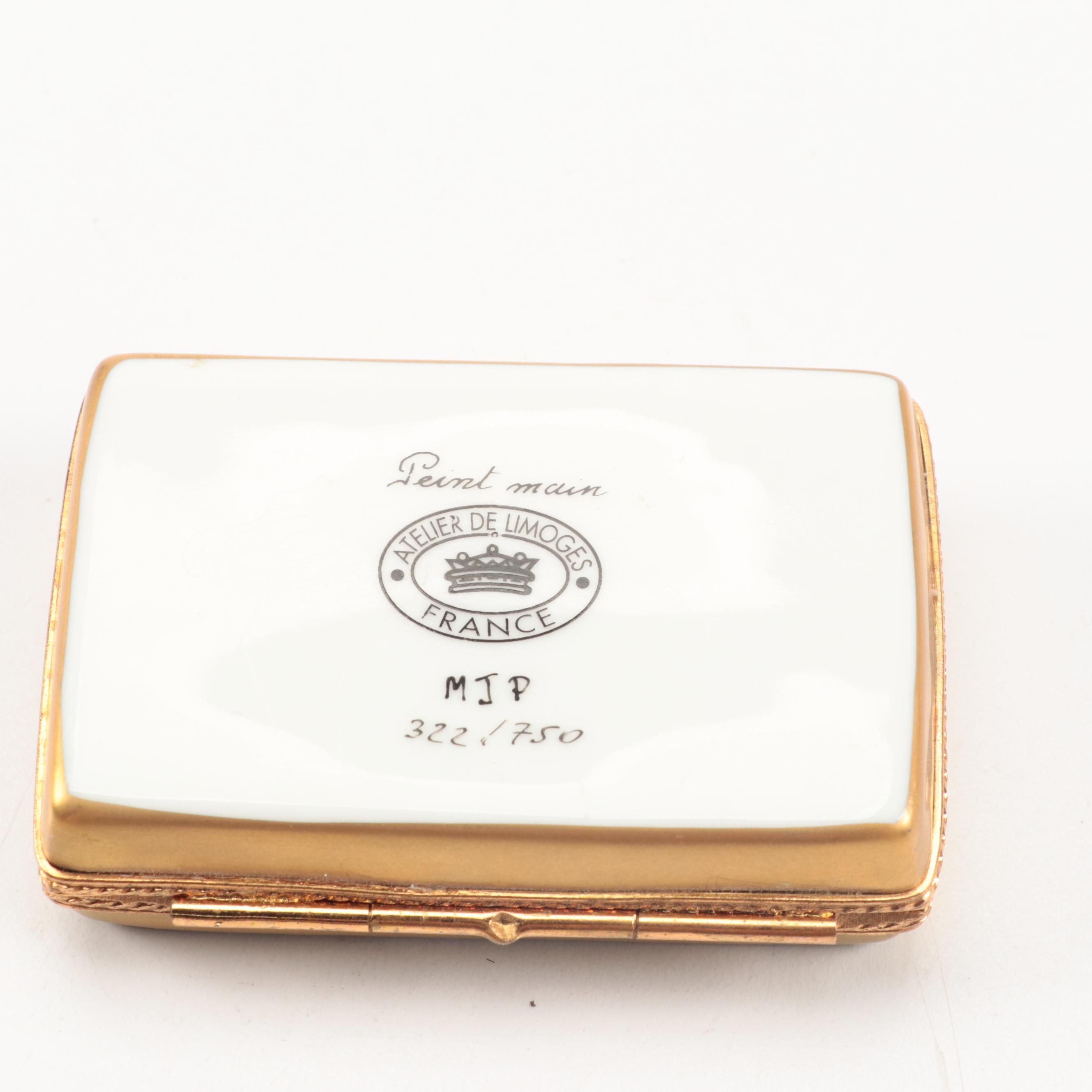 Hand-Painted Limoges Box with Easel