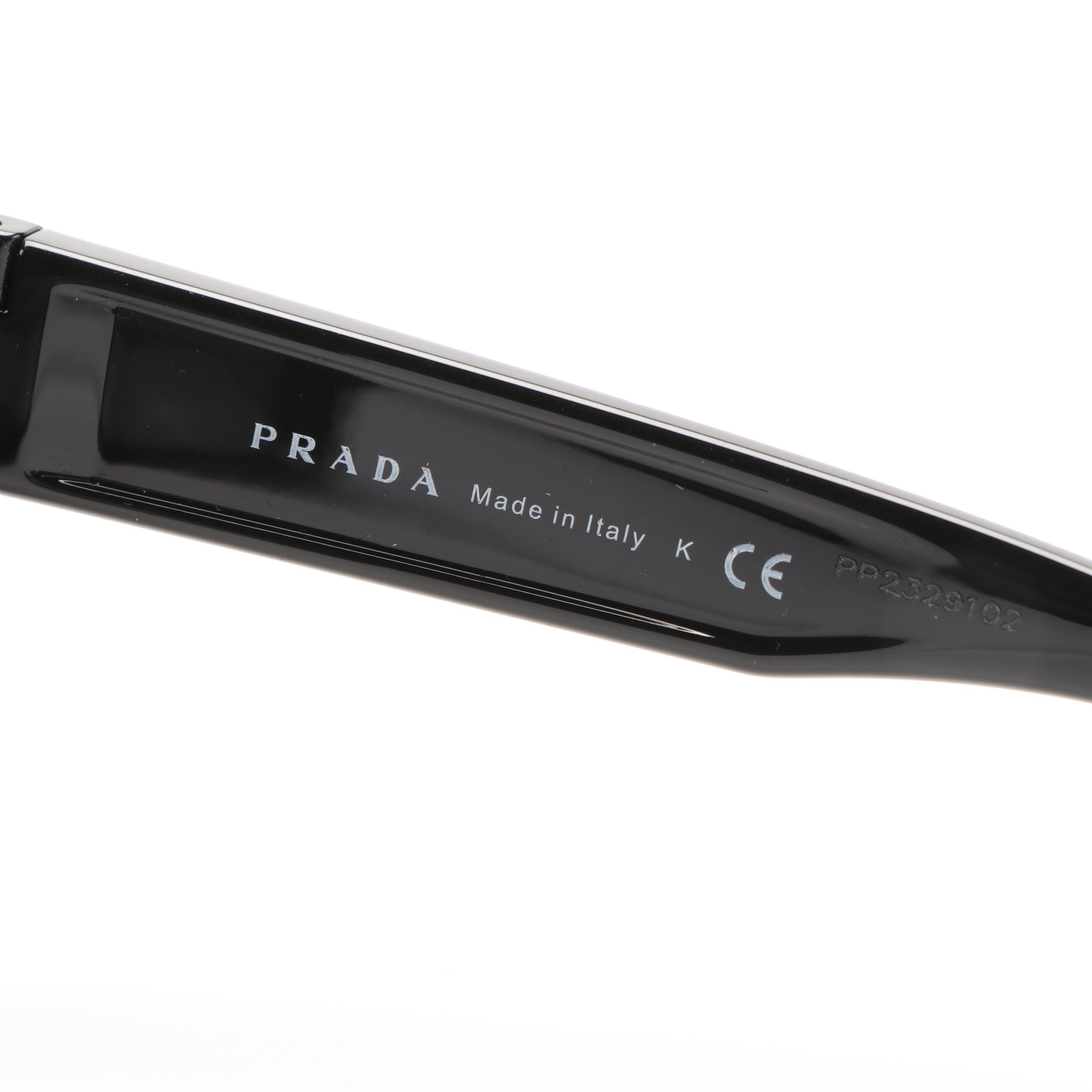 Prada Linea Rossa OPS08US Black and Gray Sunglasses with Case and Box