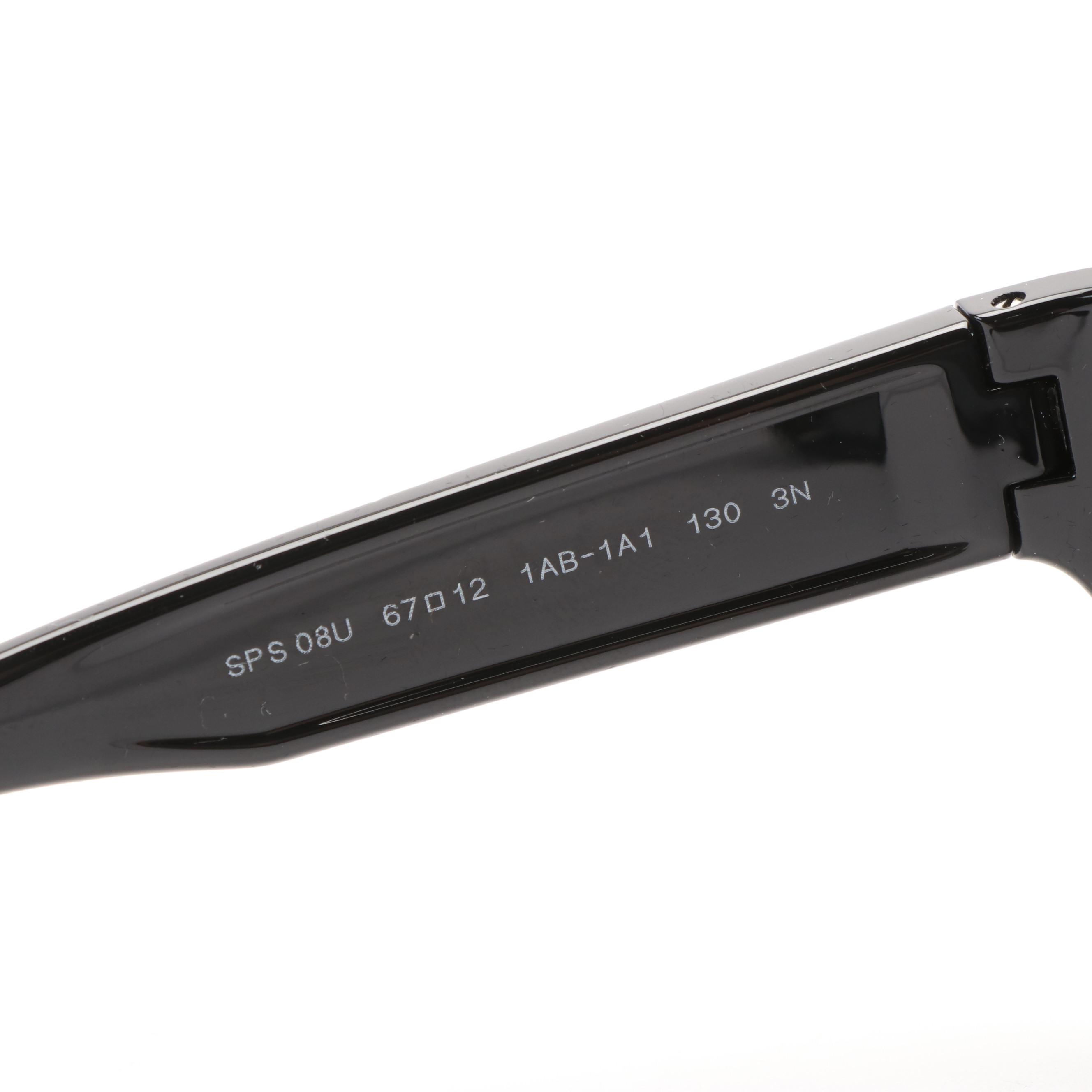 Prada Linea Rossa OPS08US Black and Gray Sunglasses with Case and Box