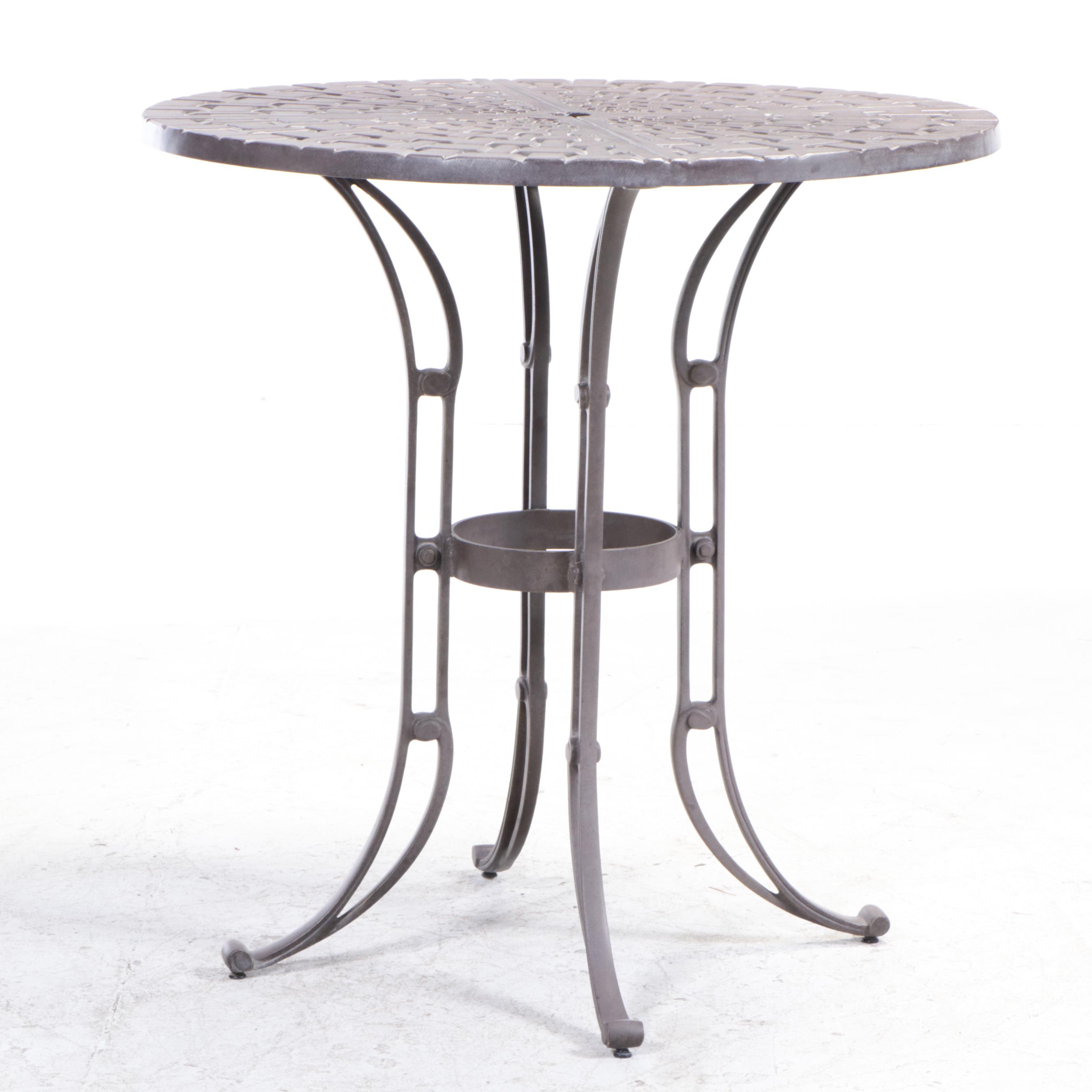 Cast Aluminum Bar Height Patio Dining Set