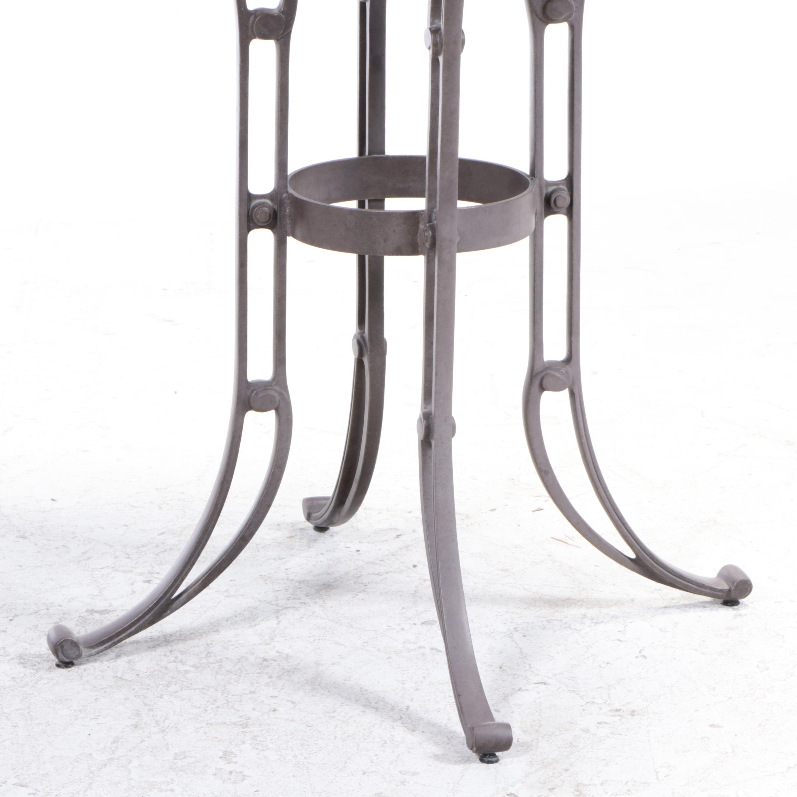 Cast Aluminum Bar Height Patio Dining Set