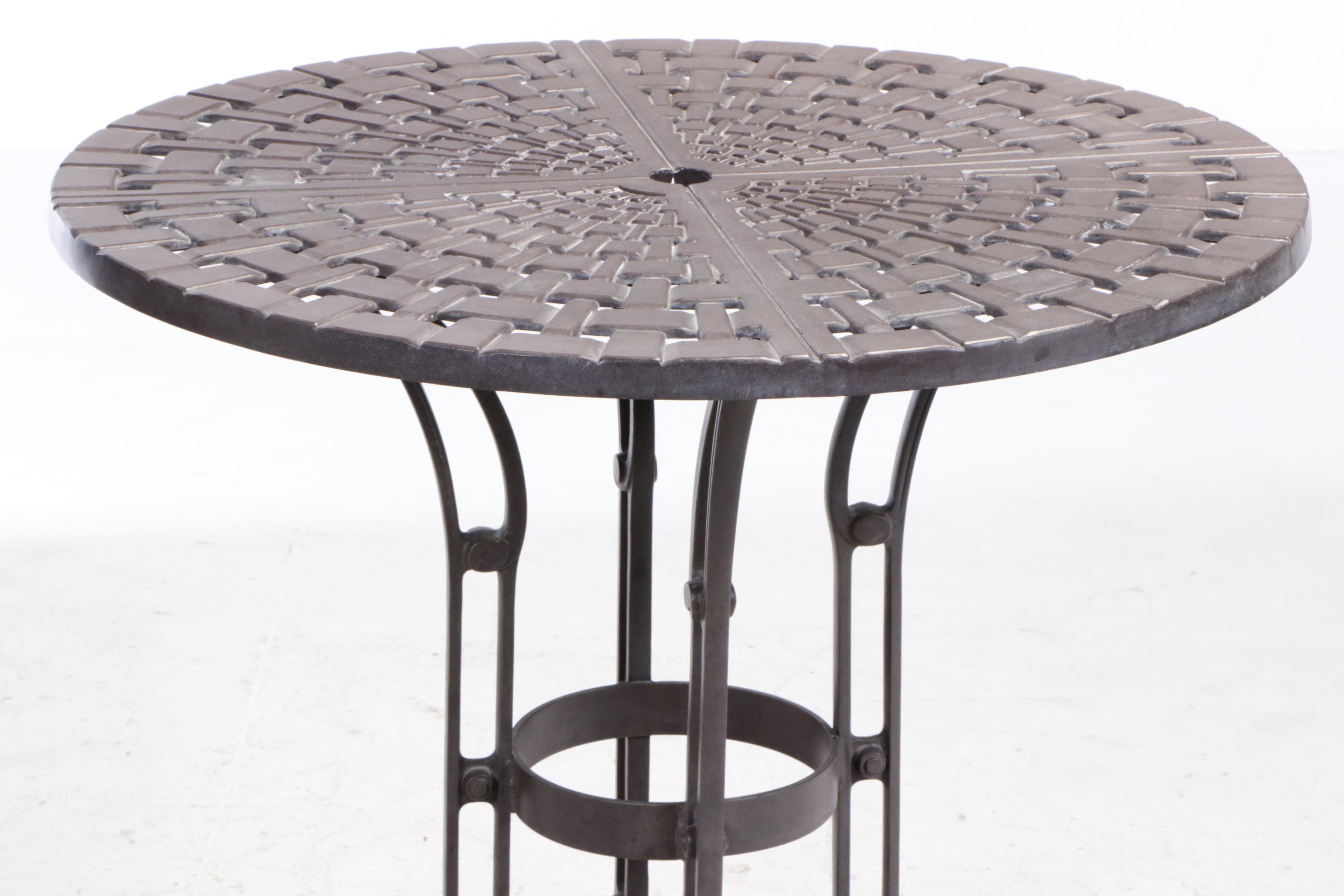 Cast Aluminum Bar Height Patio Dining Set