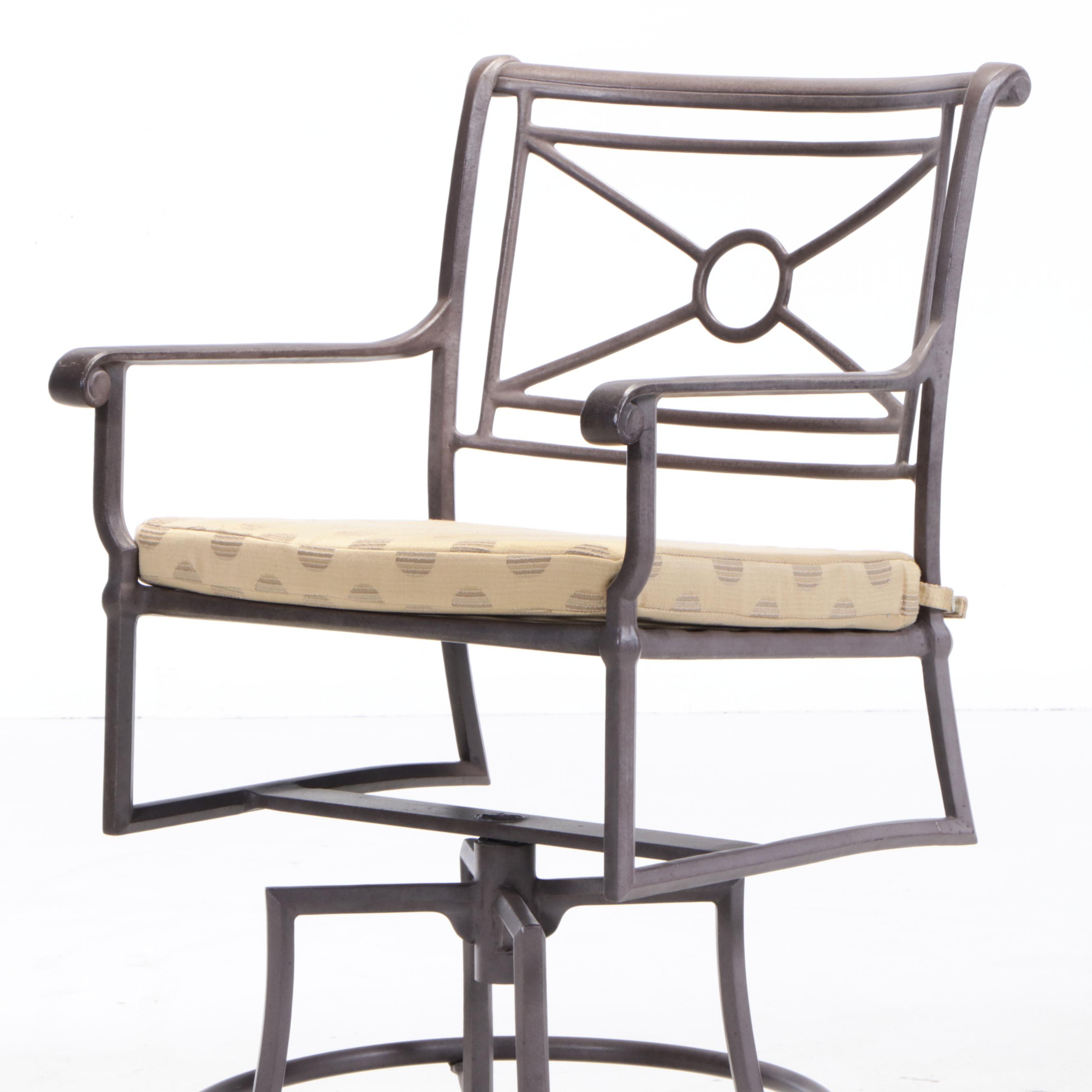 Cast Aluminum Bar Height Patio Dining Set