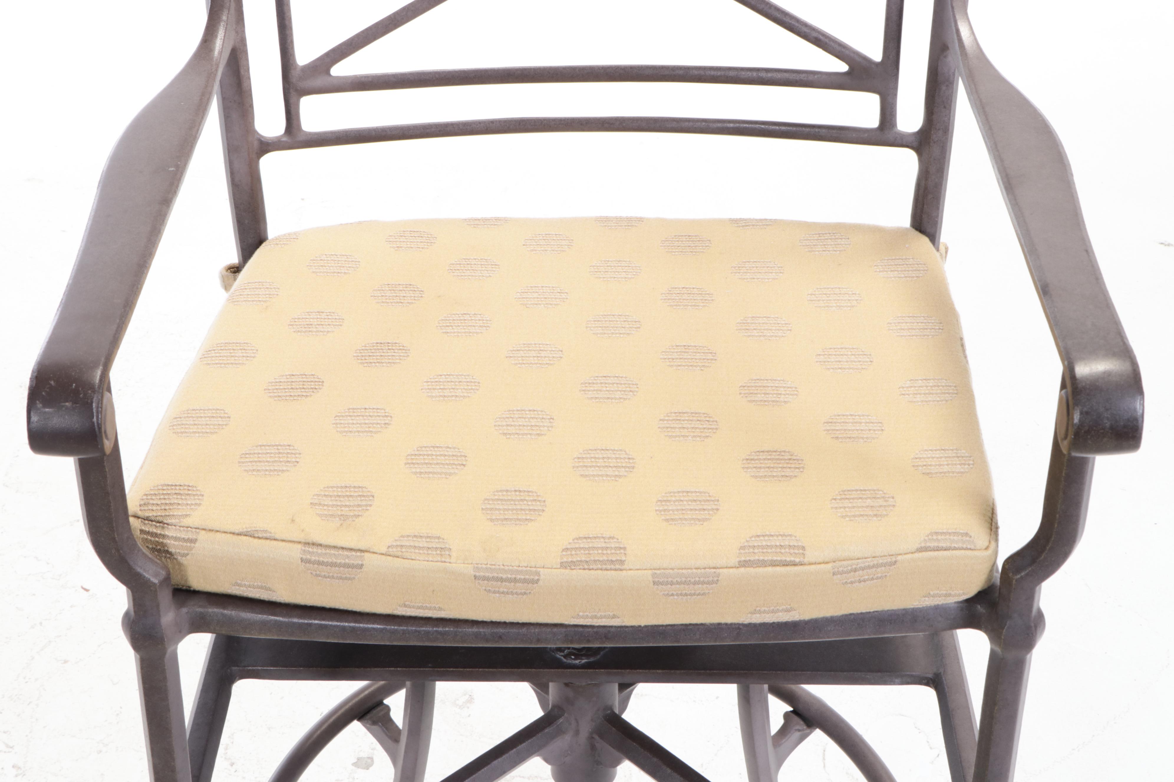 Cast Aluminum Bar Height Patio Dining Set