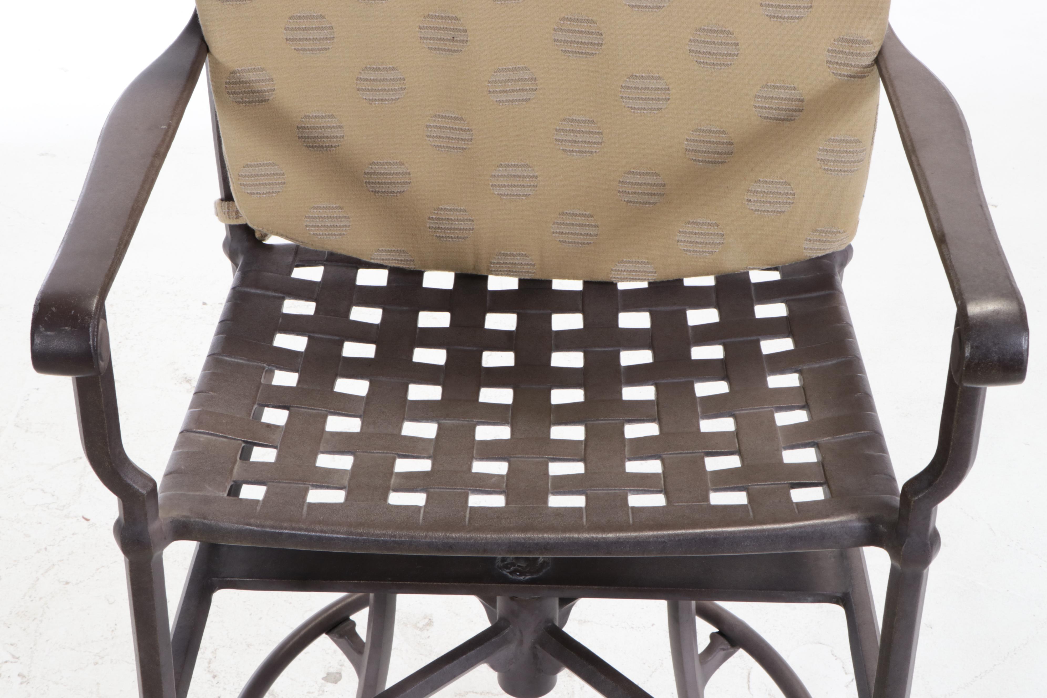 Cast Aluminum Bar Height Patio Dining Set