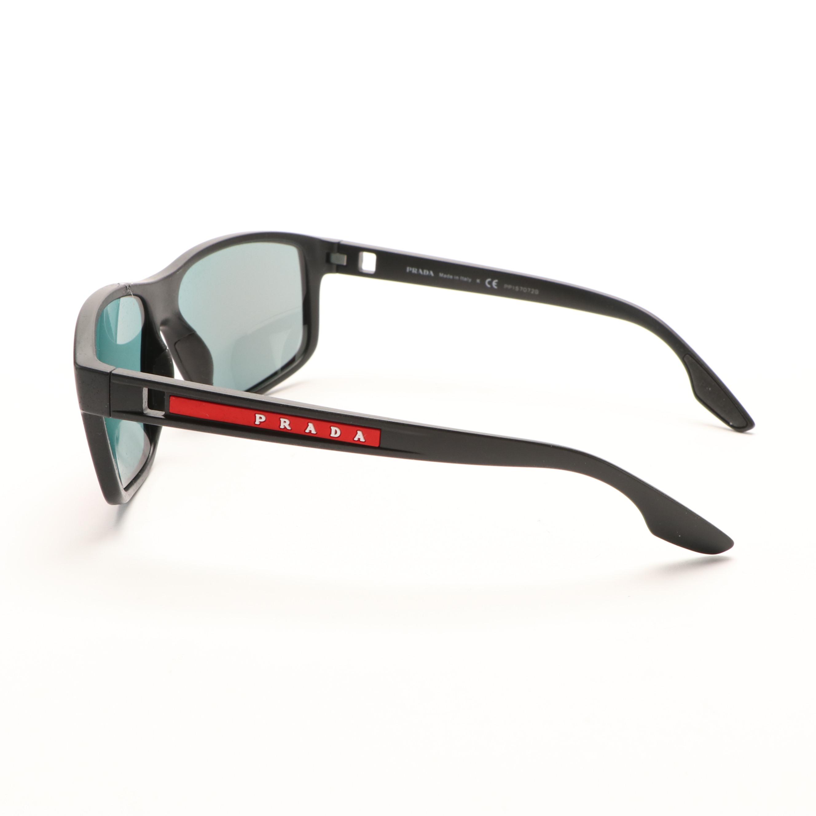 Prada Sport 0PS02XS Dark Gray Mirrored Sunglasses with Case and Box