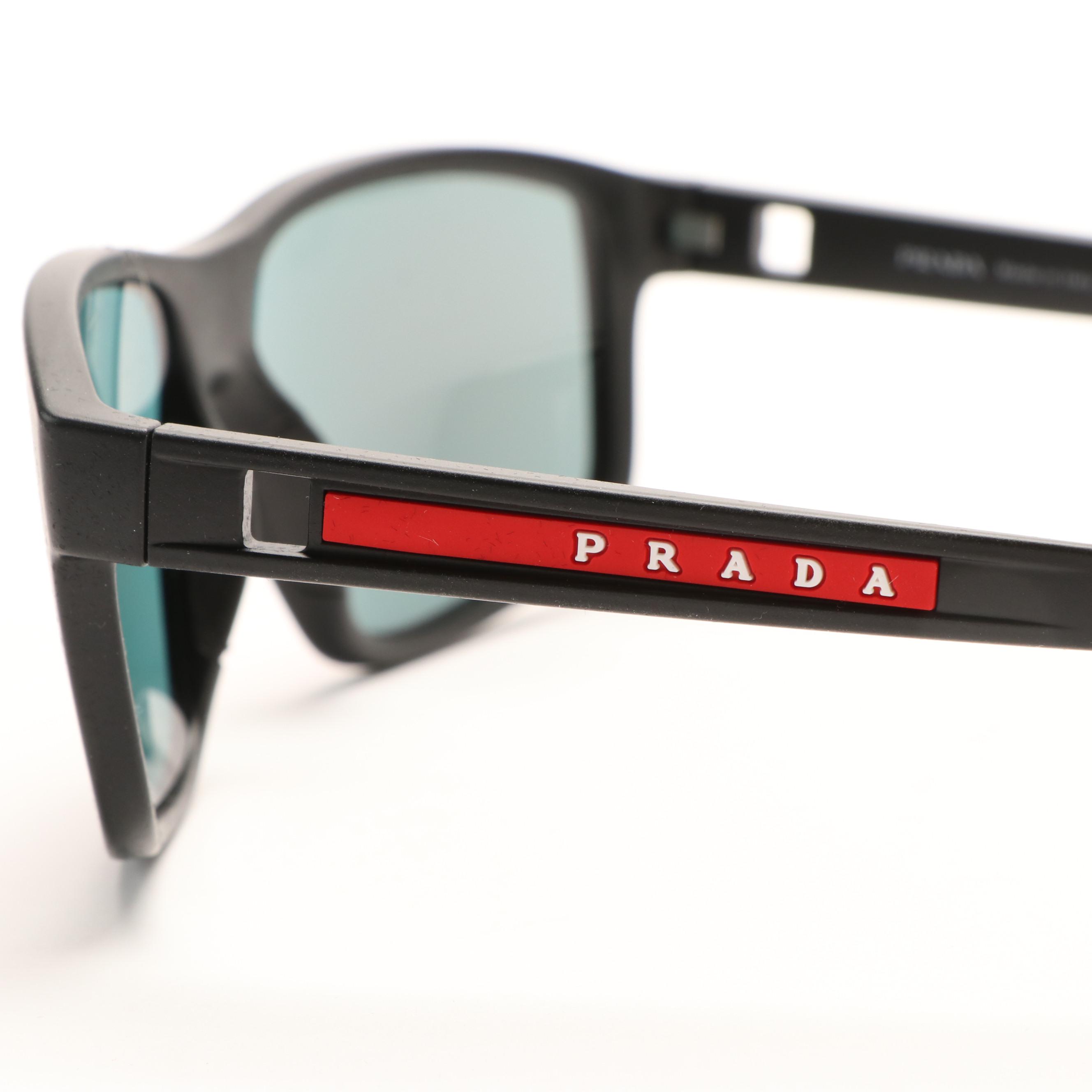 Prada Sport 0PS02XS Dark Gray Mirrored Sunglasses with Case and Box