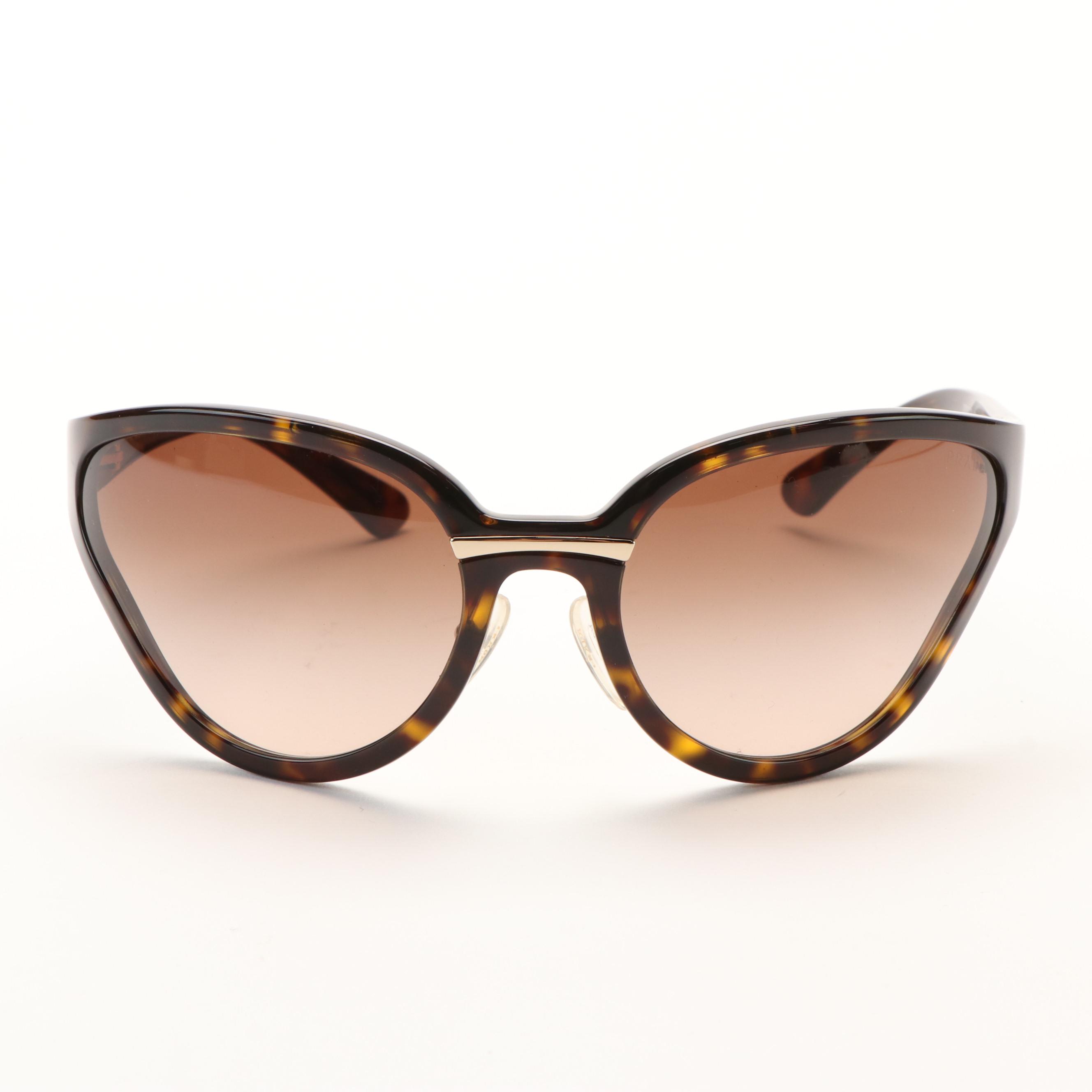 Prada 0PR22VS Catwalk Havana Brown Butterfly Sunglasses with Case and Box