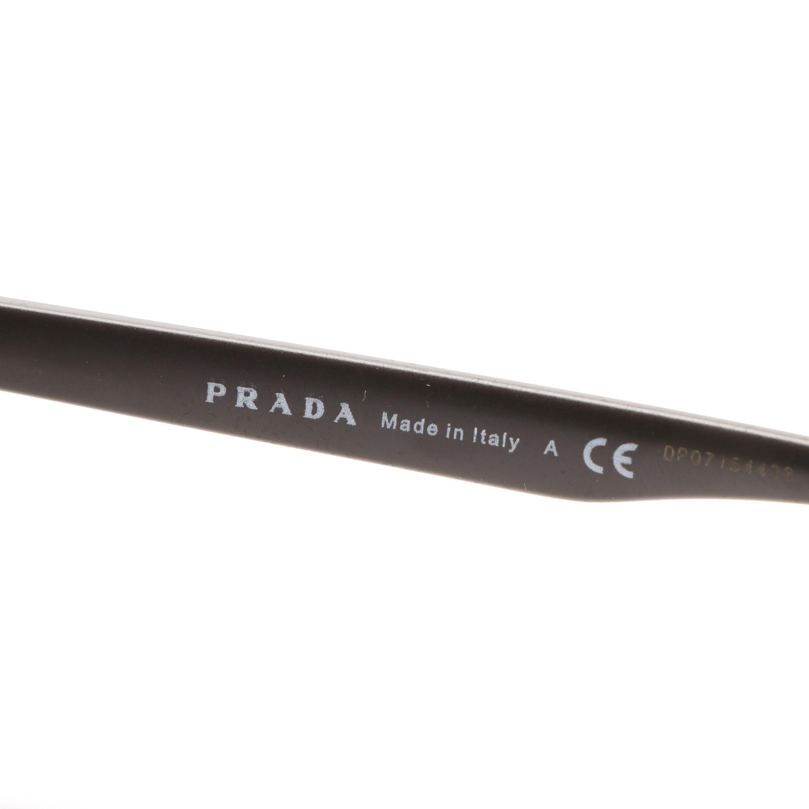 Prada Linea Rossa OPS54VS Aviator Gunmetal Sunglasses with Case and Box