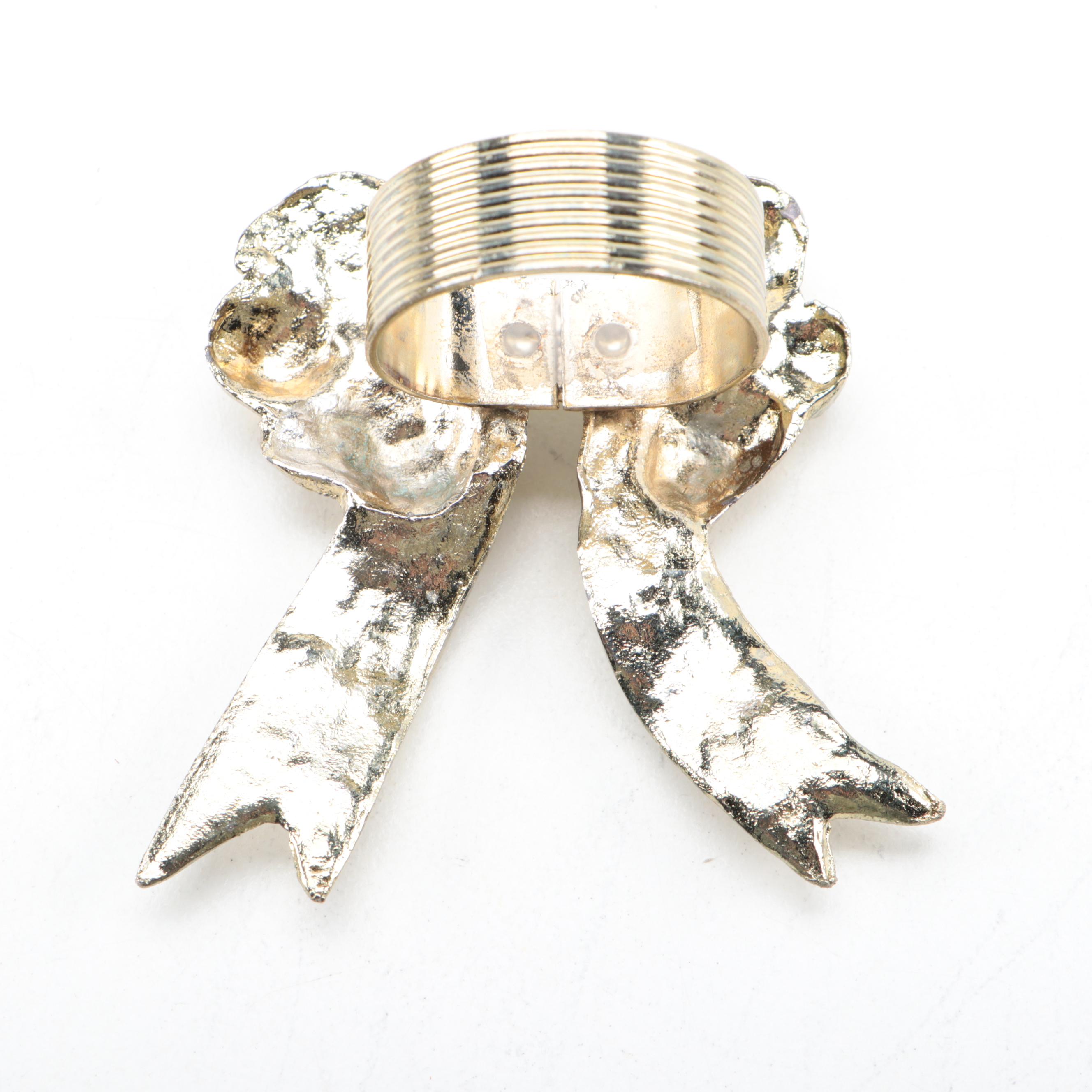 Royal Worcester "Evesham" Ceramic Casseroles with Brass Napkin Rings and Trivet