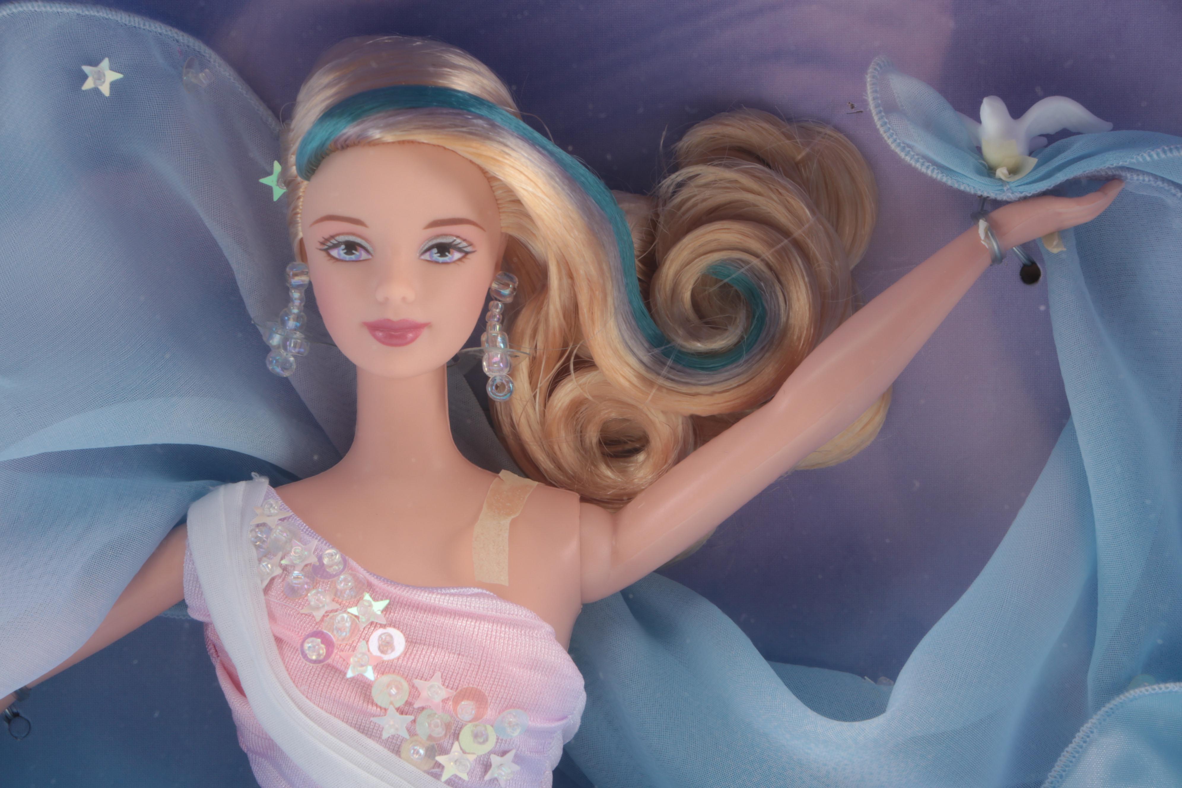 Mattel Claude Monet "Water Lily" with "Peter Rabbit" and Other Barbie Dolls