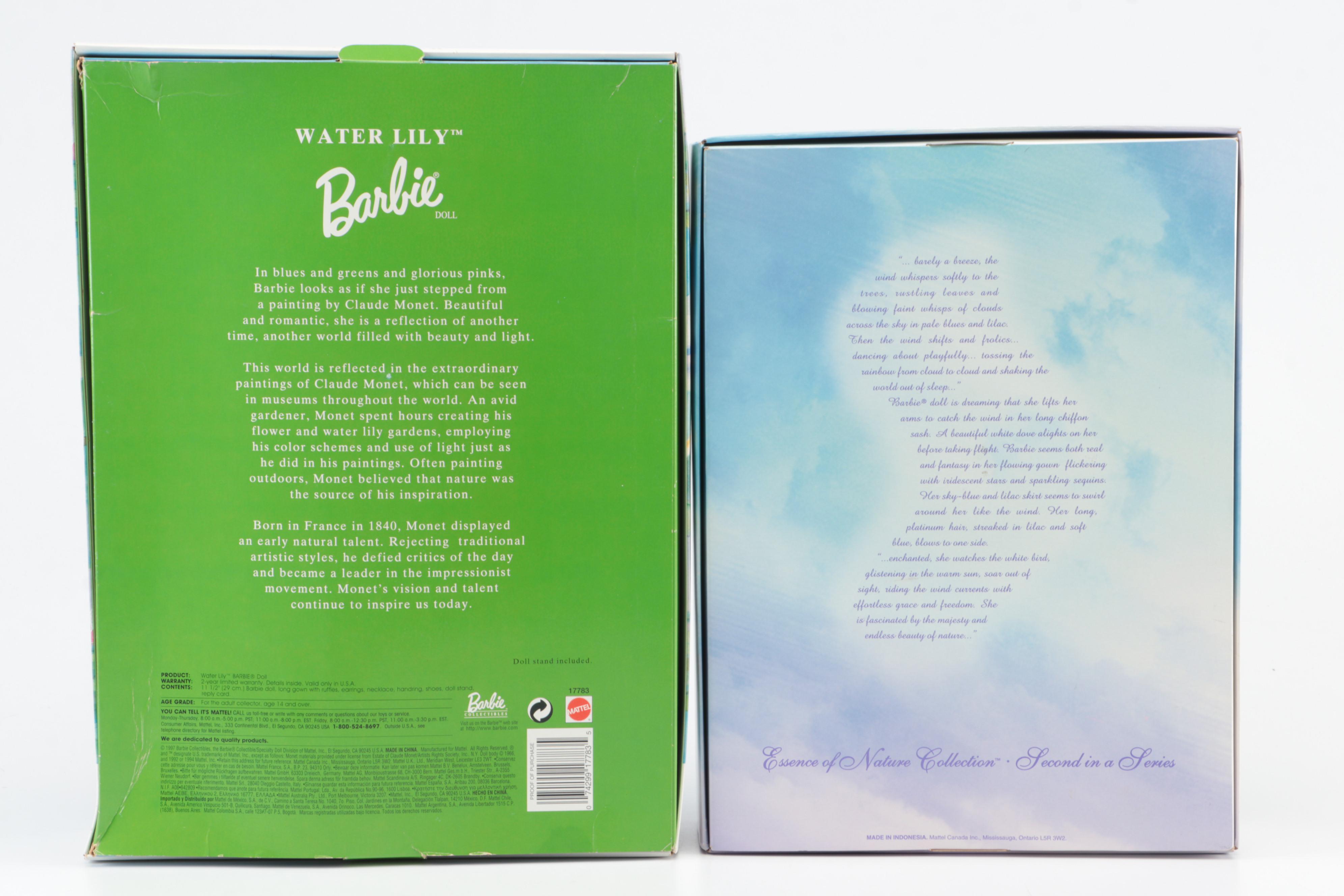 Mattel Claude Monet "Water Lily" with "Peter Rabbit" and Other Barbie Dolls
