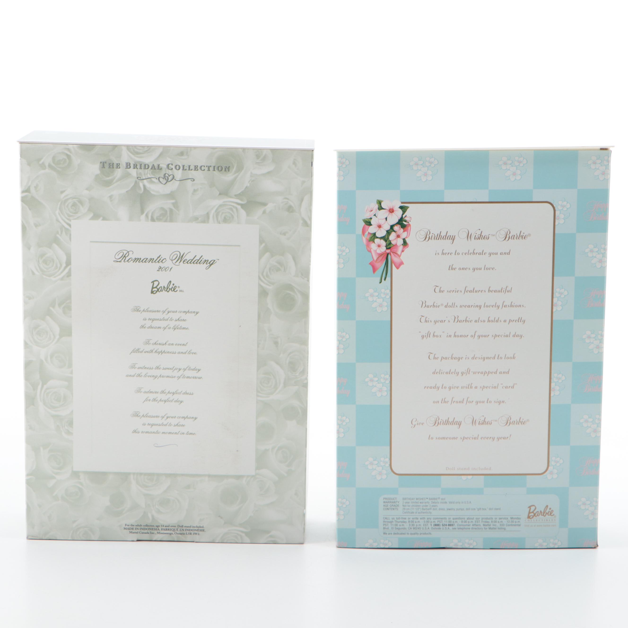 Mattel Blushing Bride, Birthday Wishes and More Barbie Dolls