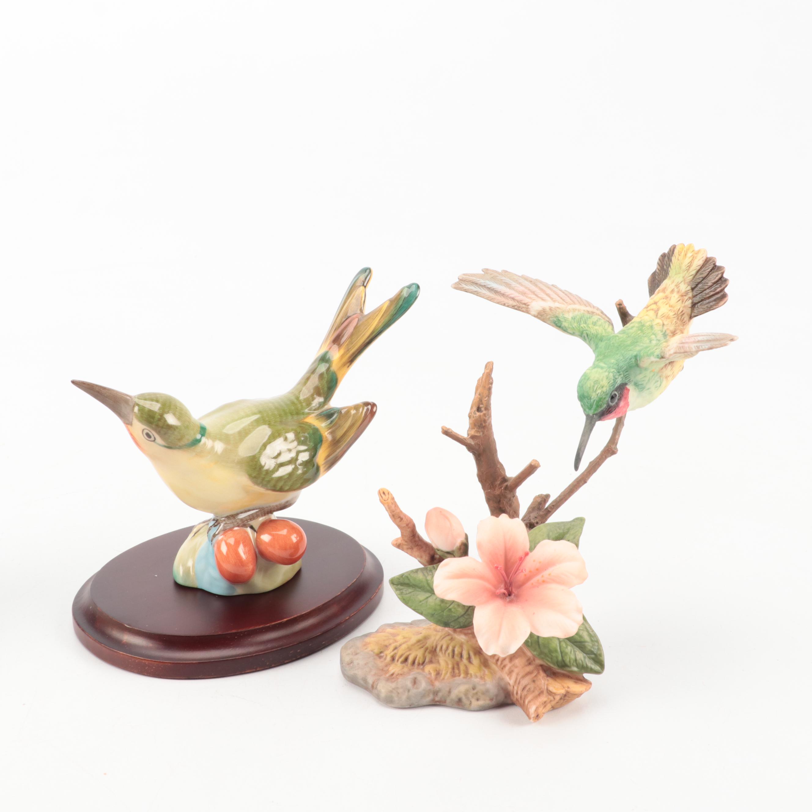 Maruri "Ruby-Throated Hummingbird with Azalea" Porcelain Figurine and More