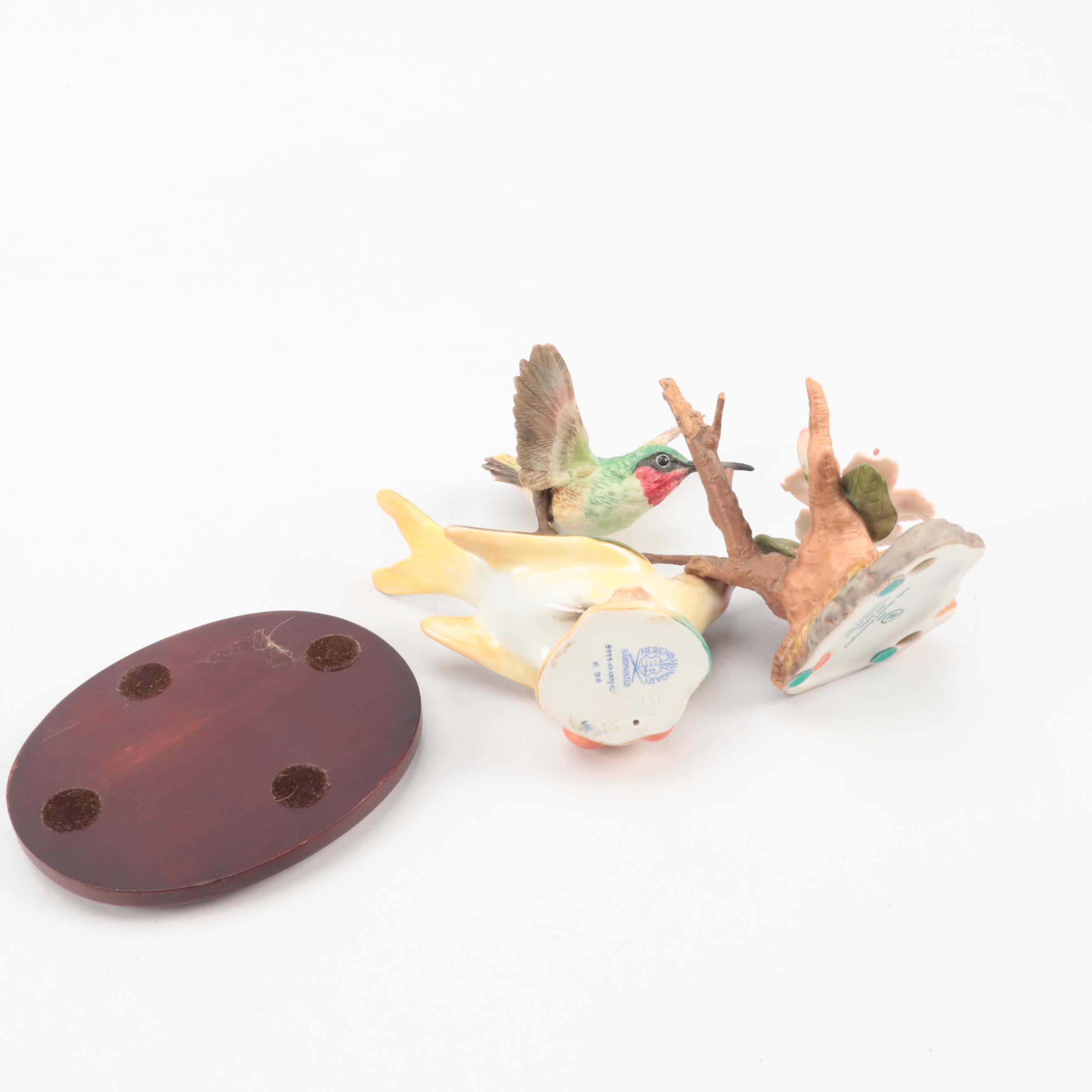 Maruri "Ruby-Throated Hummingbird with Azalea" Porcelain Figurine and More