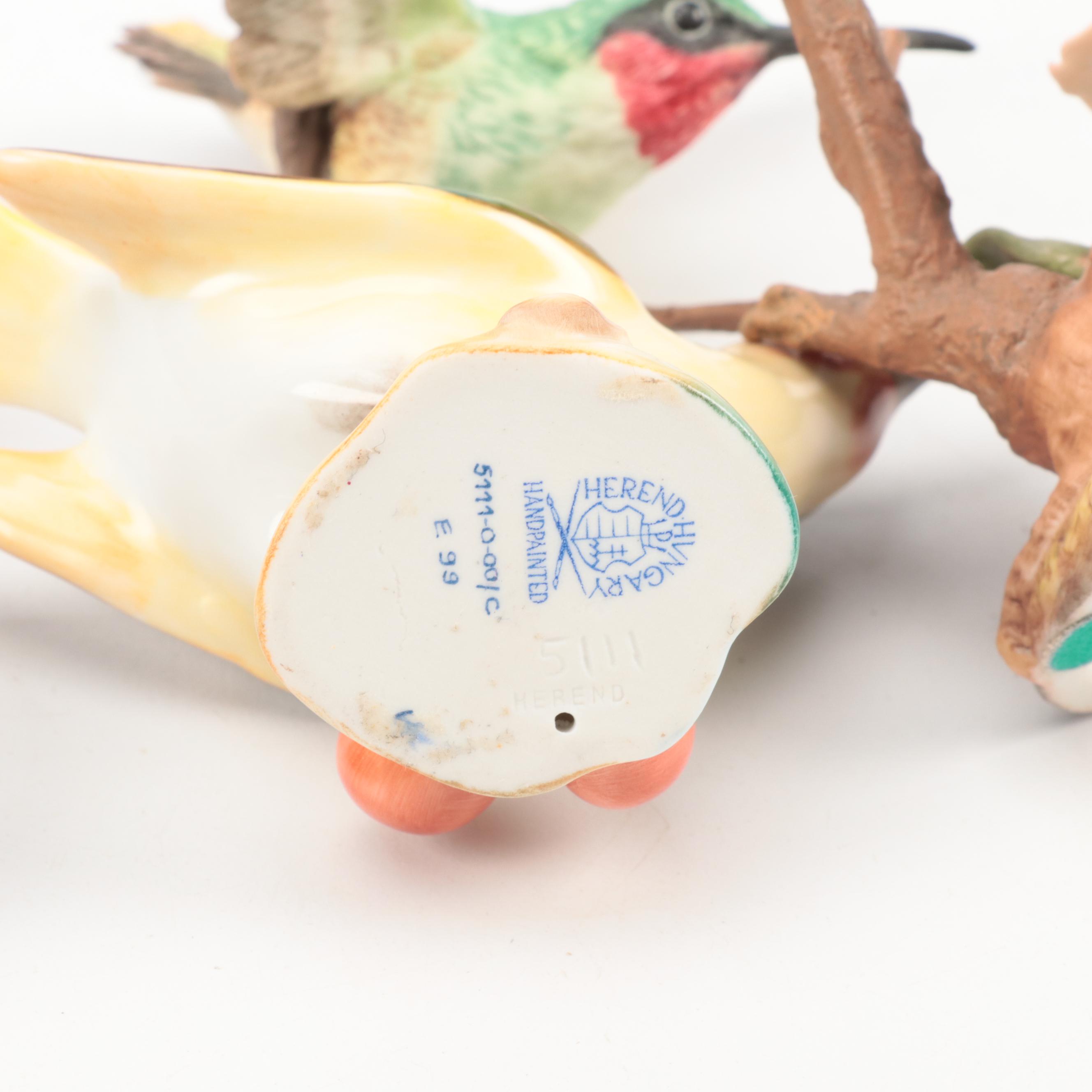 Maruri "Ruby-Throated Hummingbird with Azalea" Porcelain Figurine and More