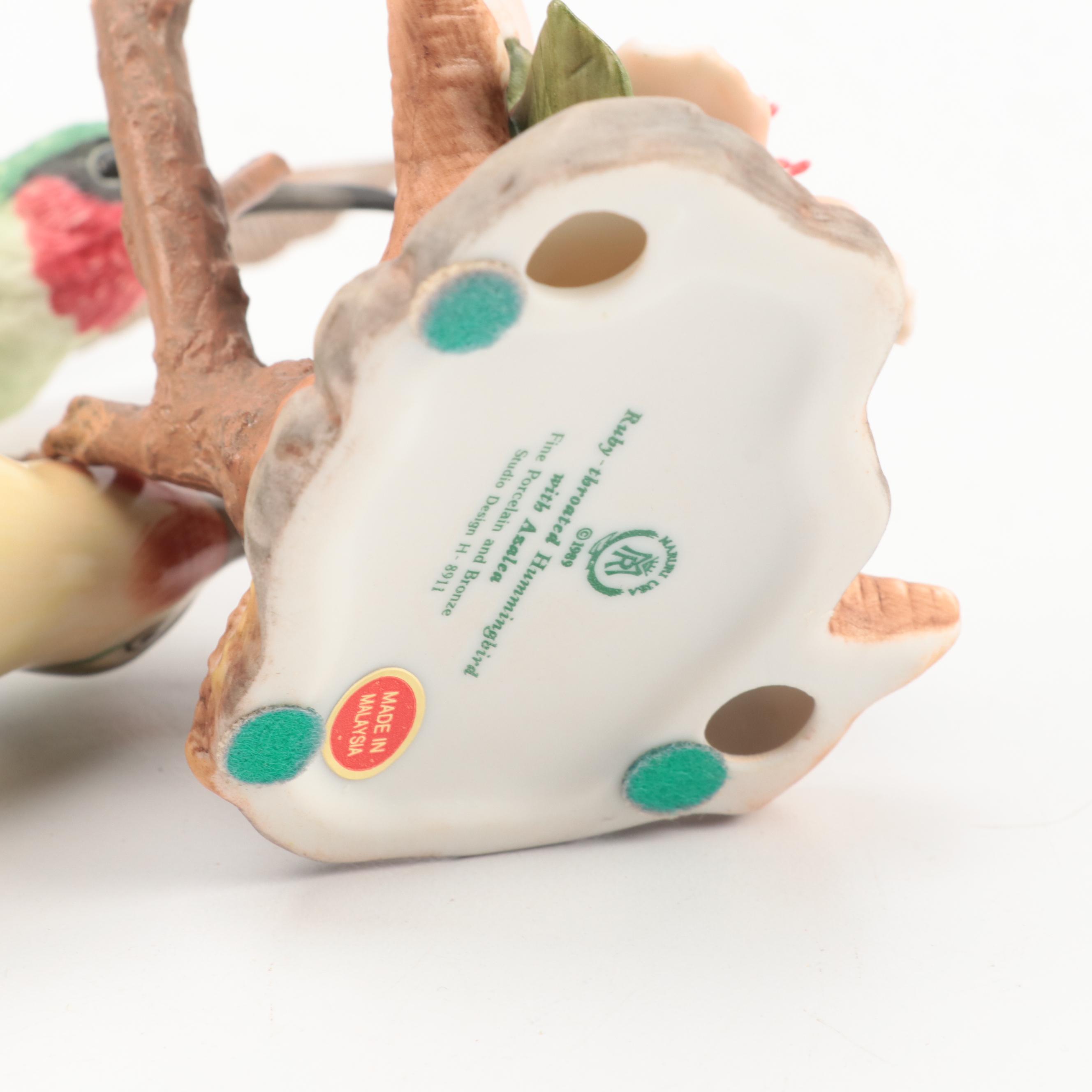 Maruri "Ruby-Throated Hummingbird with Azalea" Porcelain Figurine and More