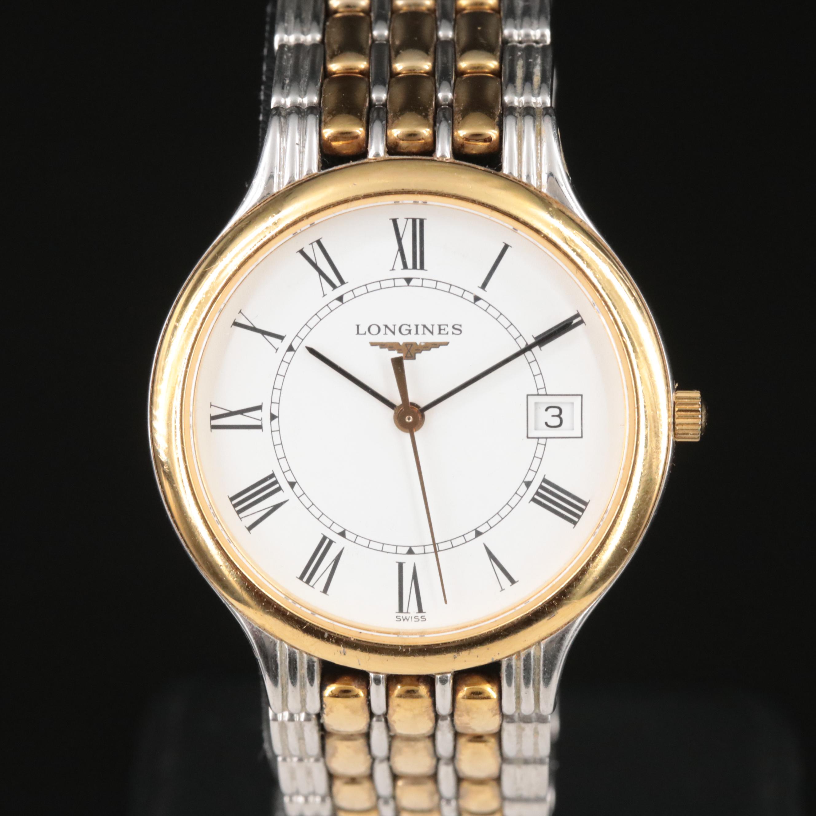 **Longines Slim Design Two-Tone Quartz Watch