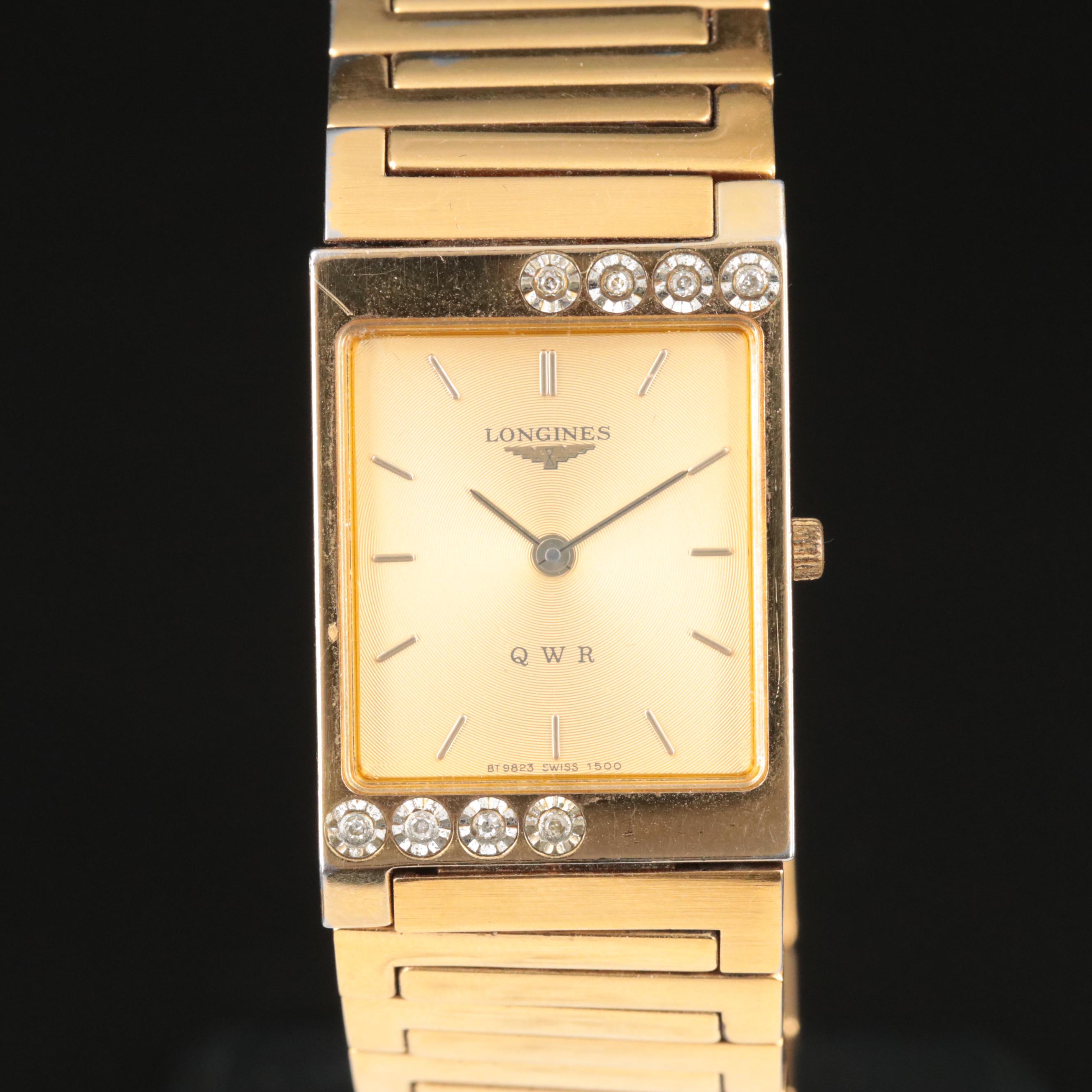 Longines QWR Crystal-Accented Quartz Watch