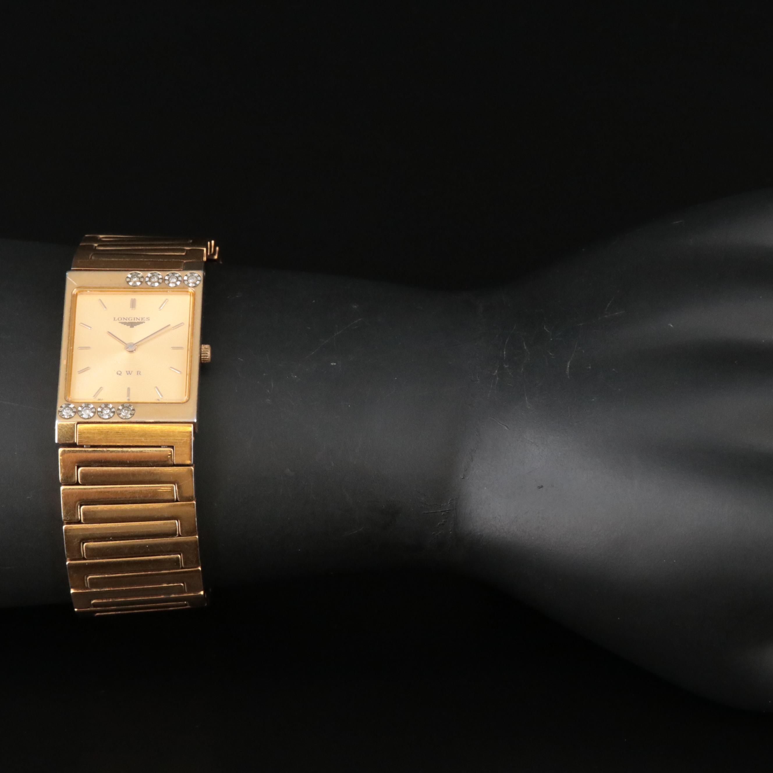 Longines QWR Crystal-Accented Quartz Watch