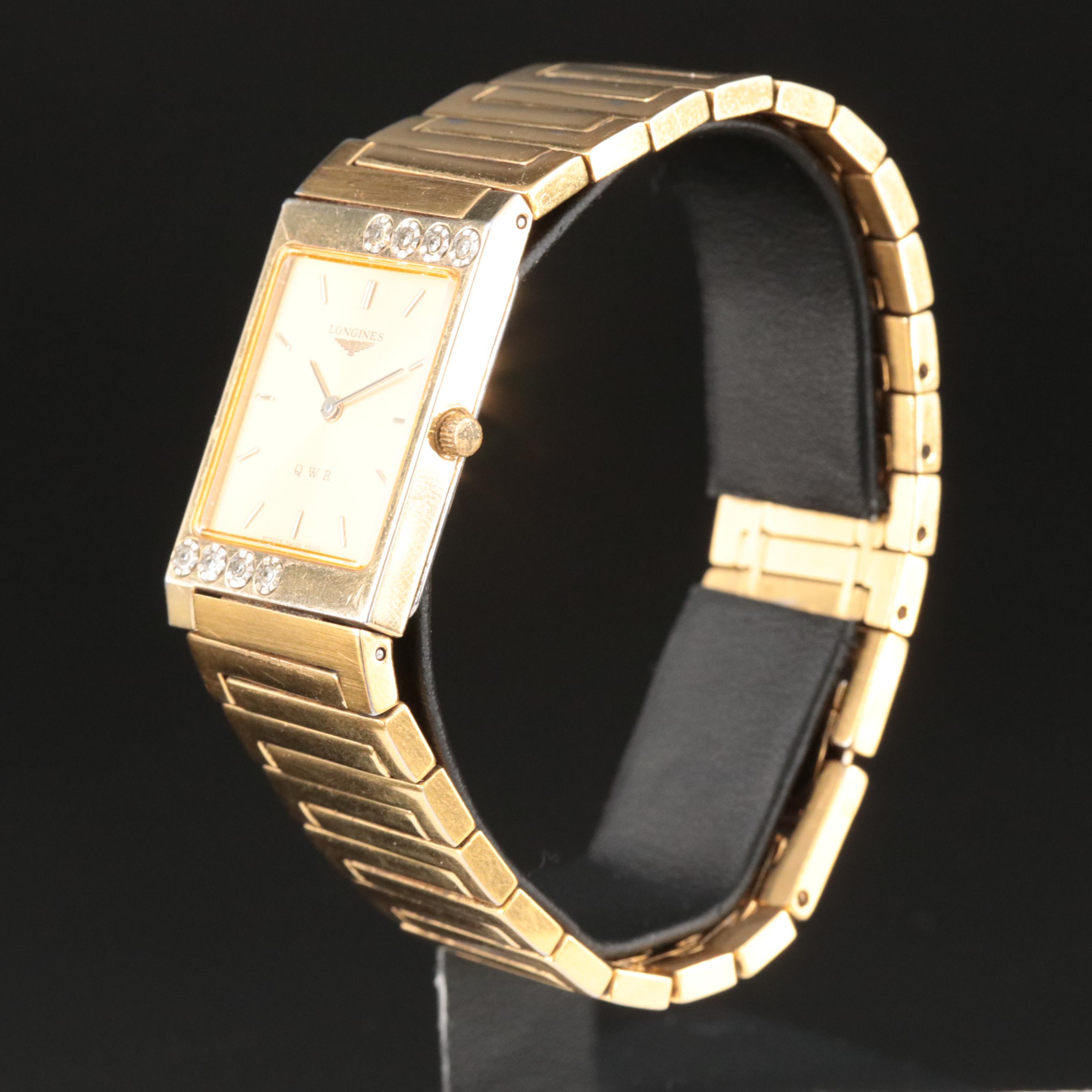 Longines QWR Crystal-Accented Quartz Watch