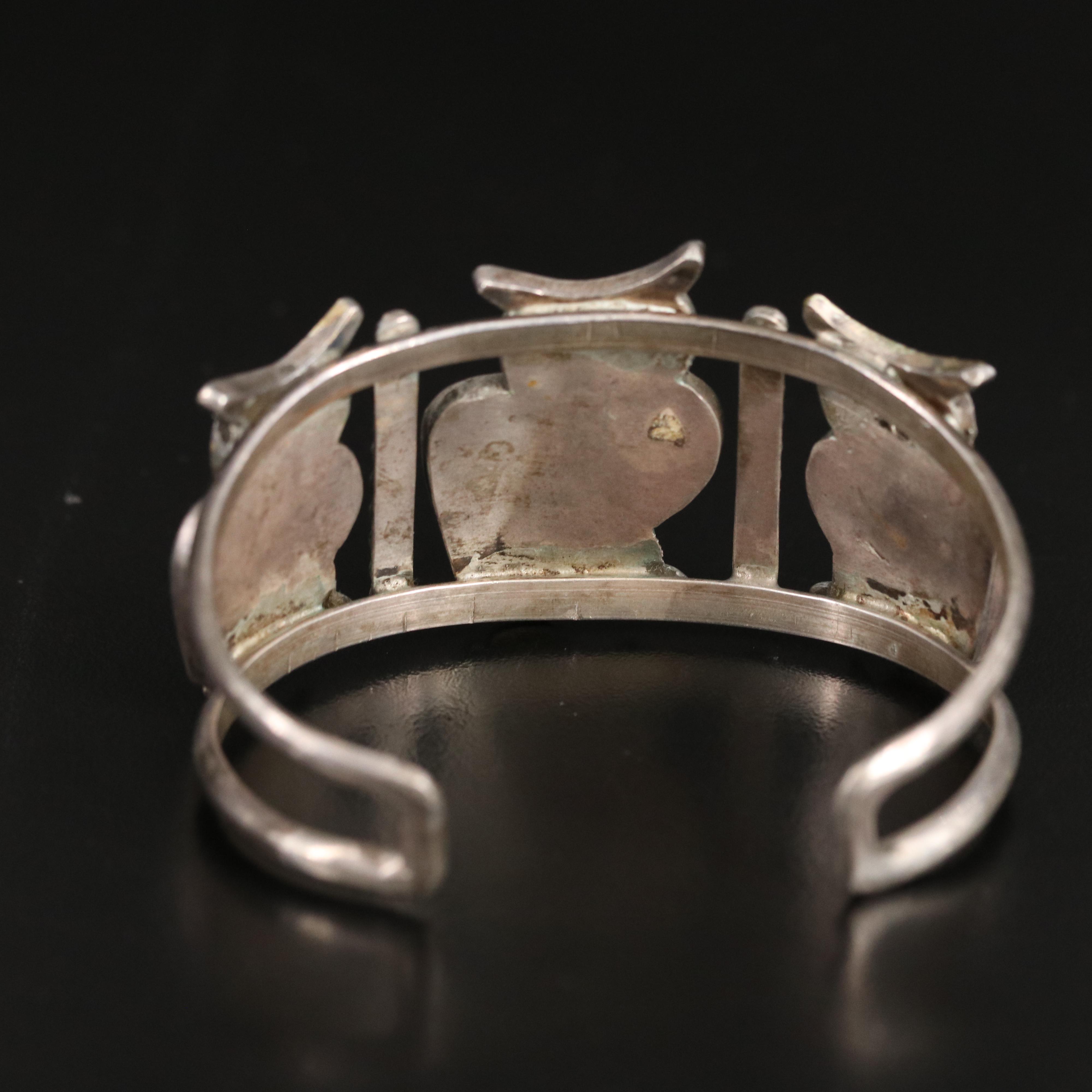 Franklin Tahe Navajo Diné Stampwork Cuff Featured with Bracelets and Ring